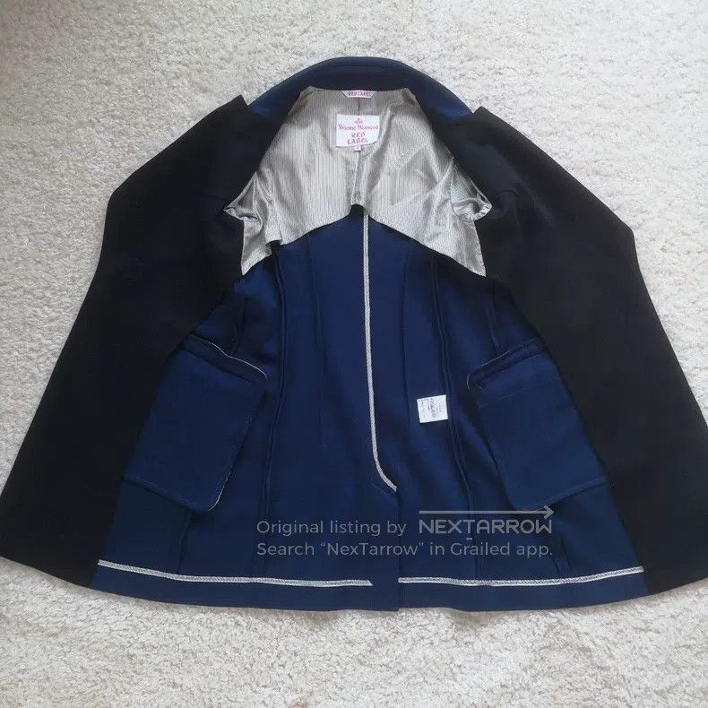 Vivienne Westwood vivienne westwood Heart Collar Navy Blue Coat Size M / US 6-8 / IT 42-44 - 3 Thumbnail