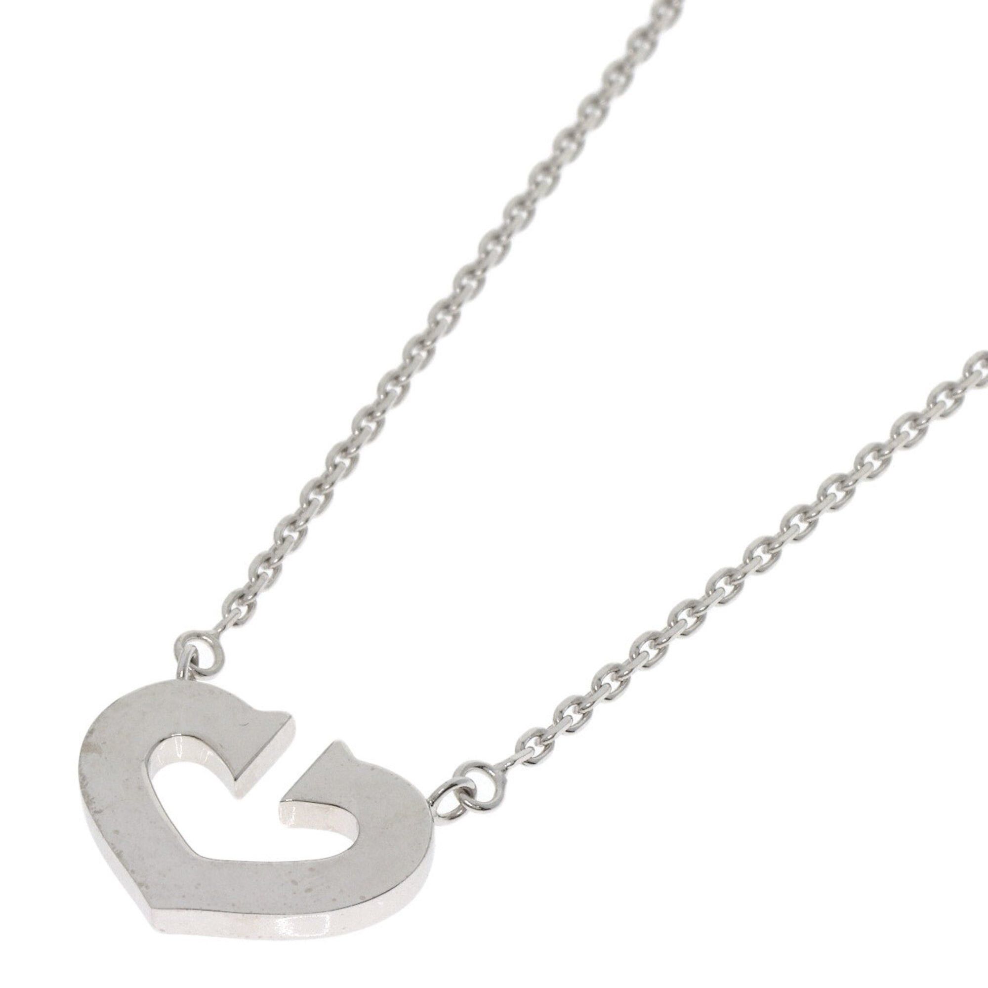 Cartier Cartier C Heart Necklace 18K White Gold Women's CARTIER Size ONE SIZE - 1 Thumbnail