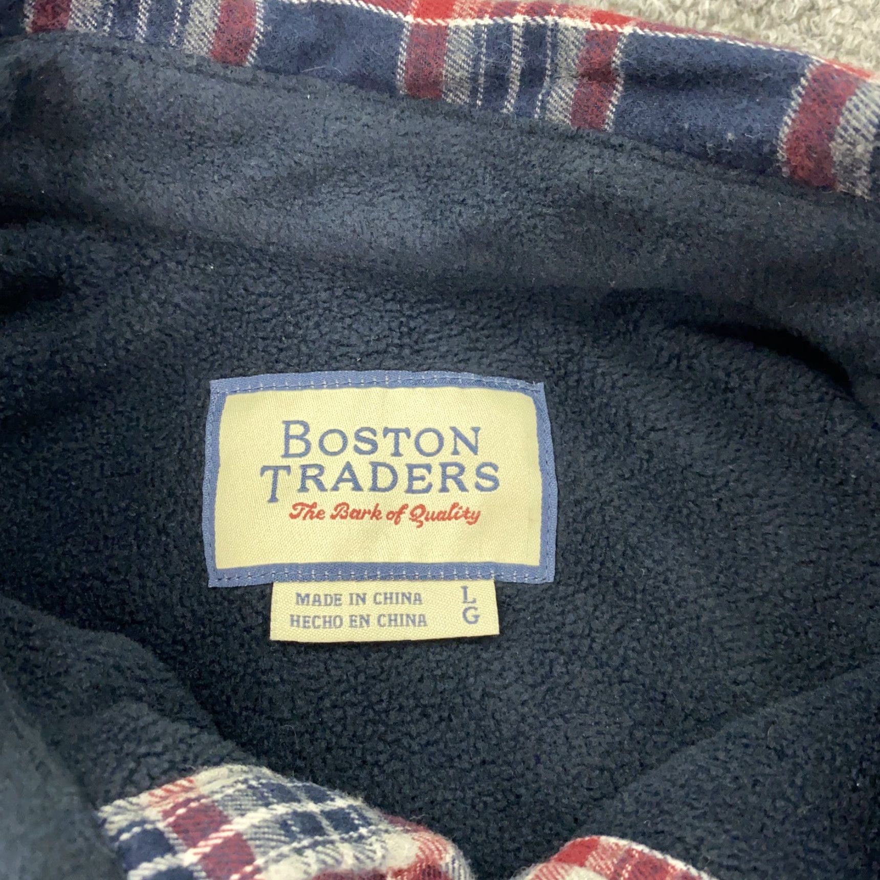 Vintage Boston Traders Shirt Mens Large Blue Plaid Fleece Lined Flannel Button-Up Pockets Workwear Classic Size US L / EU 52-54 / 3 - 7 Thumbnail