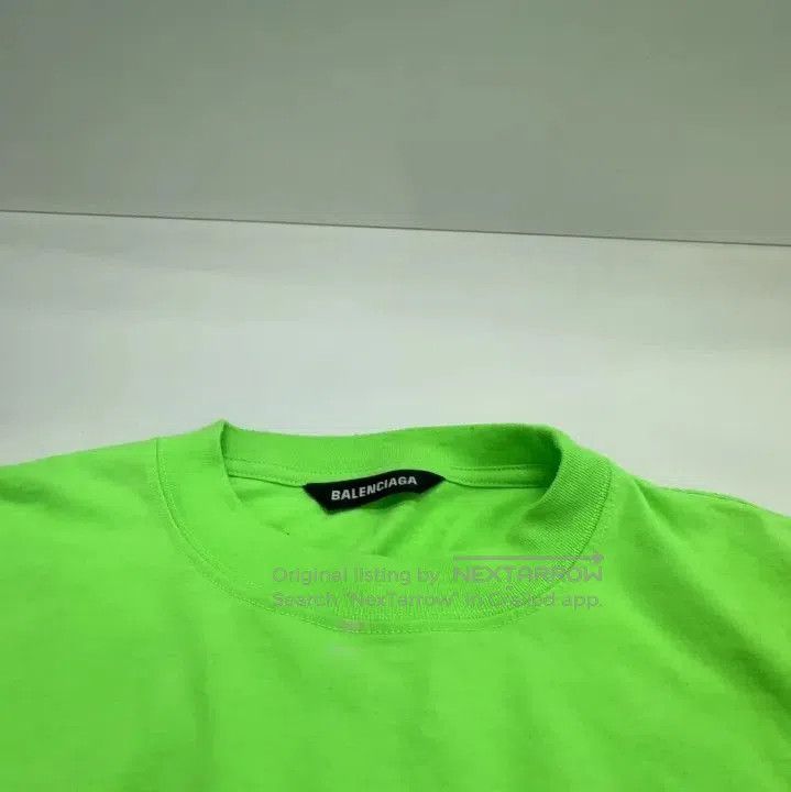 Balenciaga Balenciaga Fluorescent Green Long Sleeve T. Size US XXS / EU 40 - 1 Thumbnail