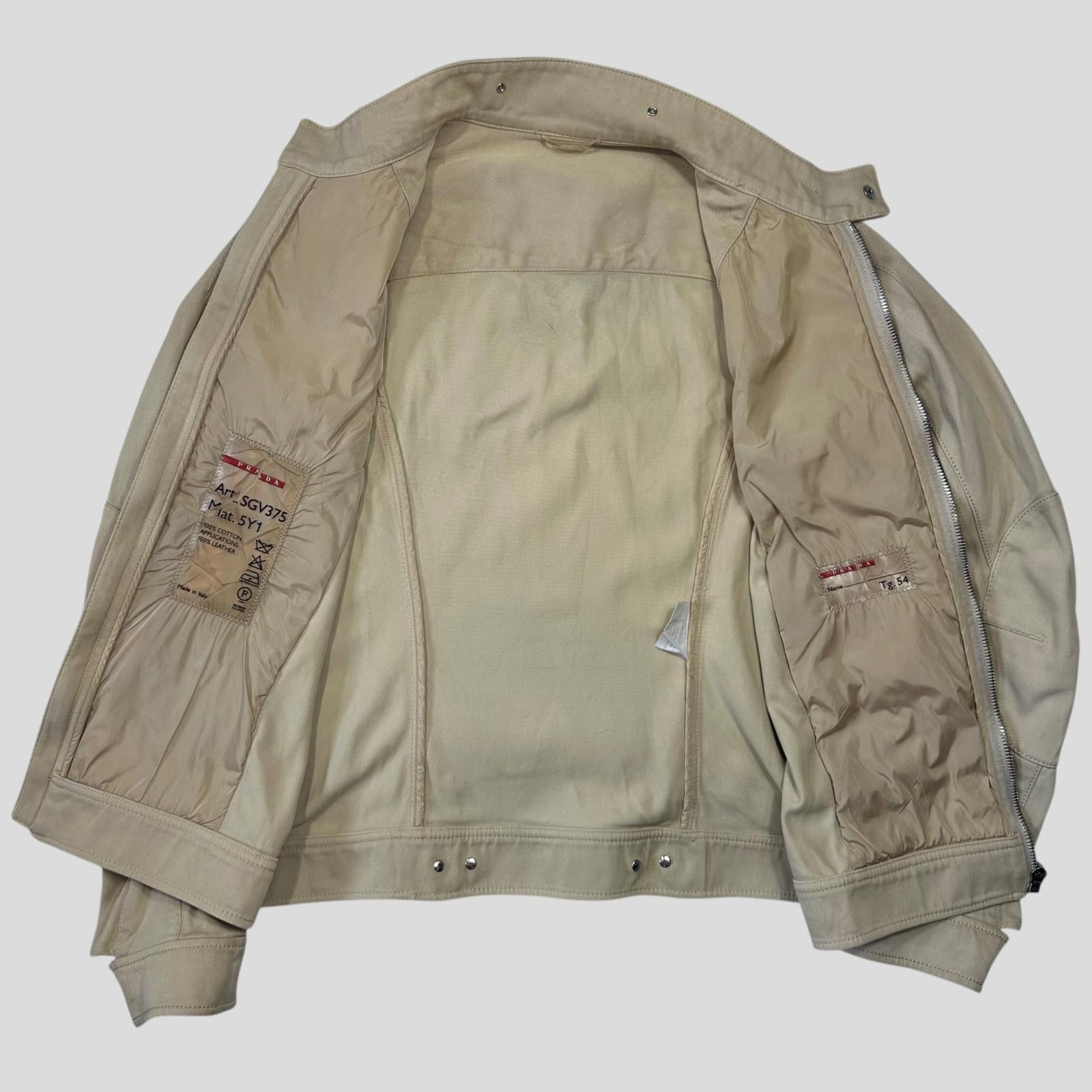 Prada Prada Sport SS01 Articulated Cotton Reinforced Moto Jacket M Size US M / EU 48-50 / 2 - 7 Thumbnail