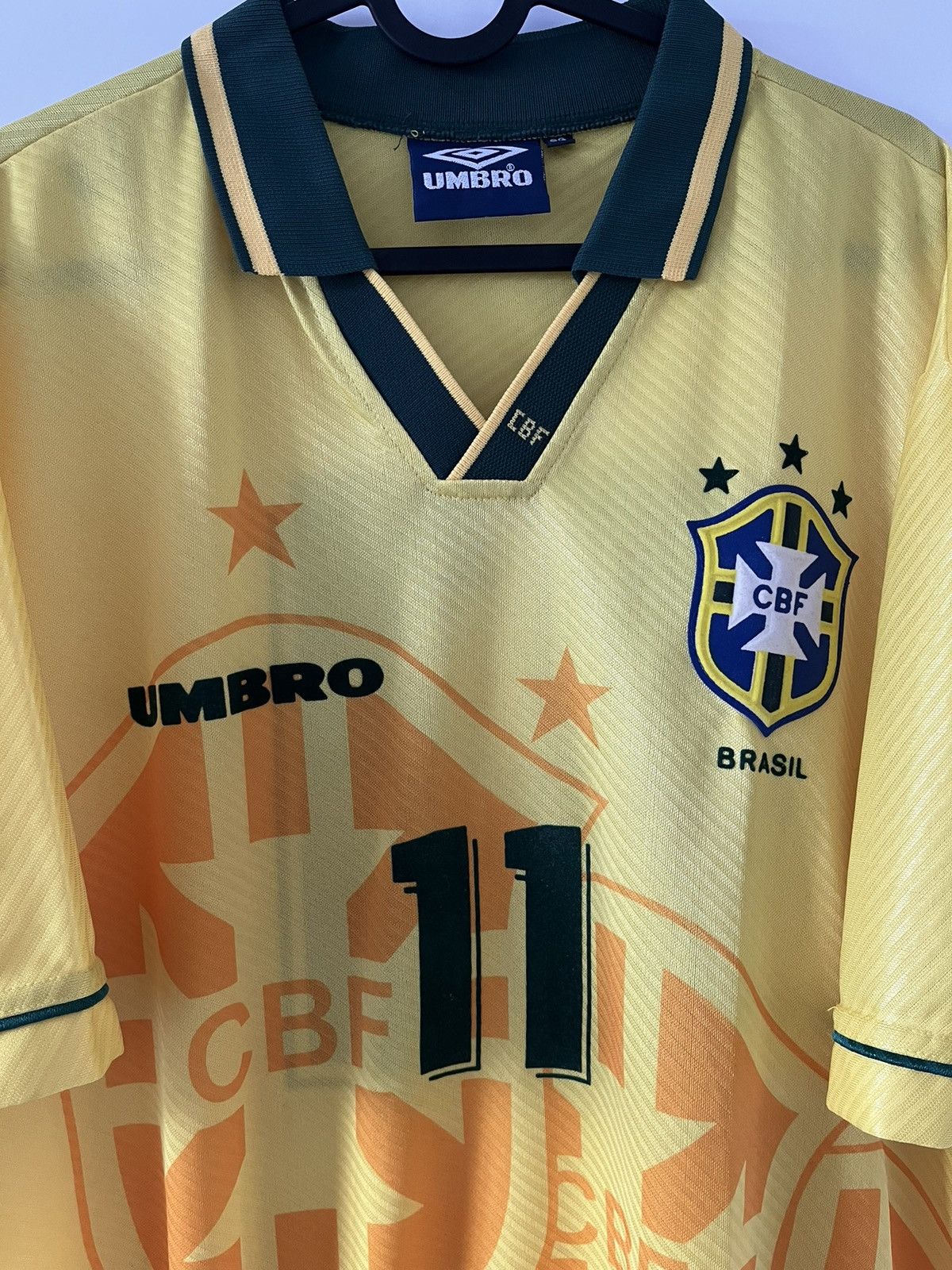 Brazil umbro 1994 domowa wersja meczowa vintage — zdjęcie 2