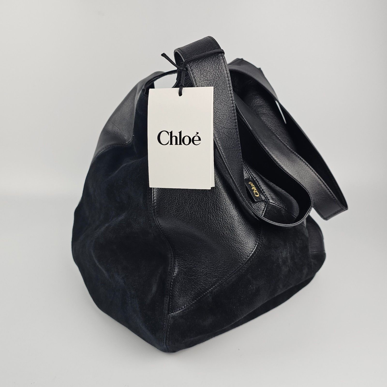 Chloe Chloe Balloon Black Leather Shoulder Bag New & Authentic Size ONE SIZE - 9 Thumbnail