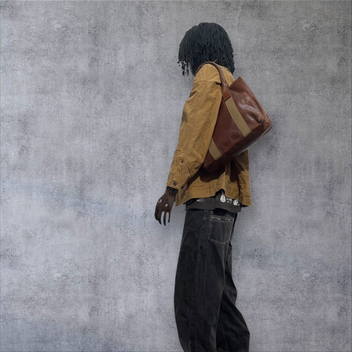 Japanese Brand Full Leather Patina Sazaby Japan Tote Shoulder Bag 1🟩1 Size ONE SIZE - 4 Thumbnail