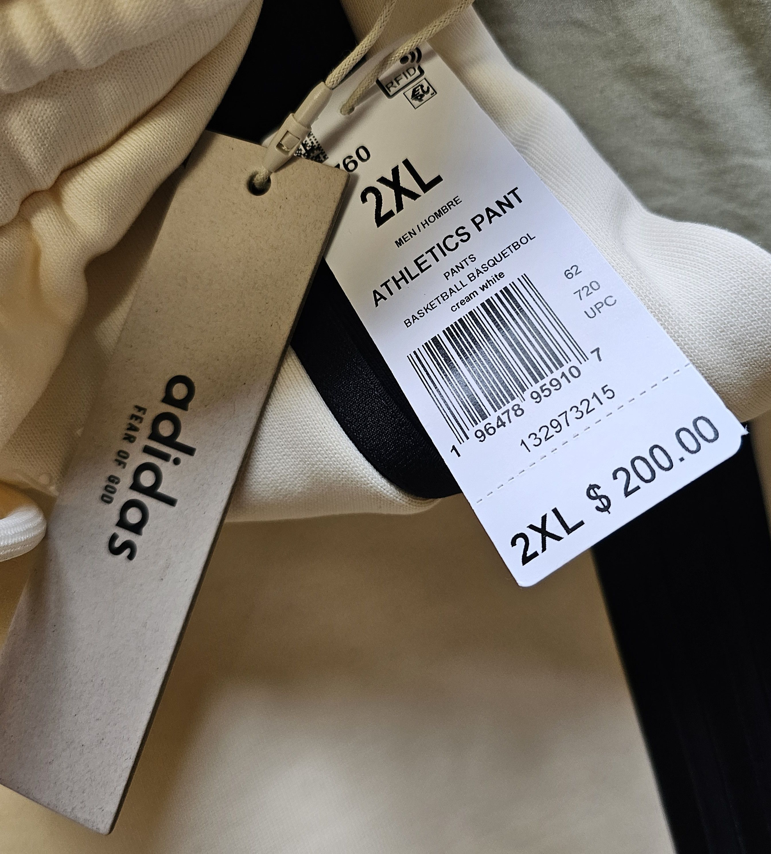 Adidas × Fear of God FEAR OF GOD ATHLETICS HEAVY FLEECE SWEATPANT CREAM WHITE Size US 38 / EU 54 - 4 Thumbnail