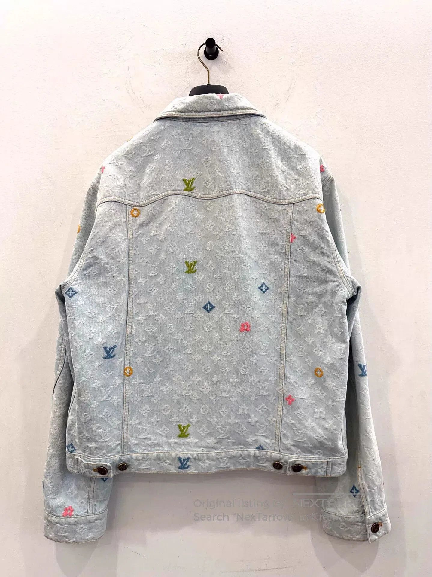 Louis Vuitton Blue Denim Jacket with Embroidered Patterns - L. Size US L / EU 52-54 / 3 - 3 Thumbnail
