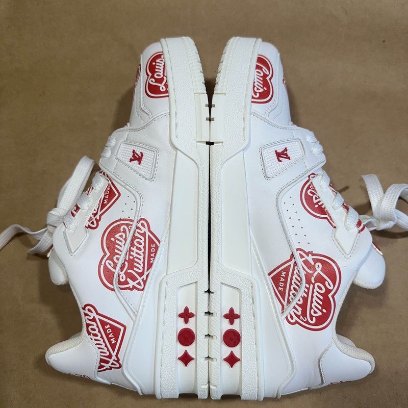 Louis Vuitton Nigo x Louis Vuitton Red and White Low Sneakers -2508 Size US 8 / IT 38 - 9 Thumbnail