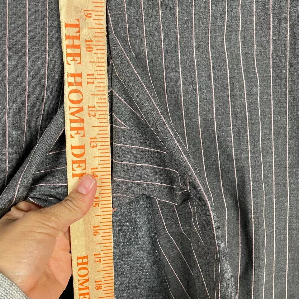 Other Ellen Tracy Trousers Pants Women's 14 NWT Striped Gray Wool Size 34" / US 12 / IT 48 - 5 Thumbnail