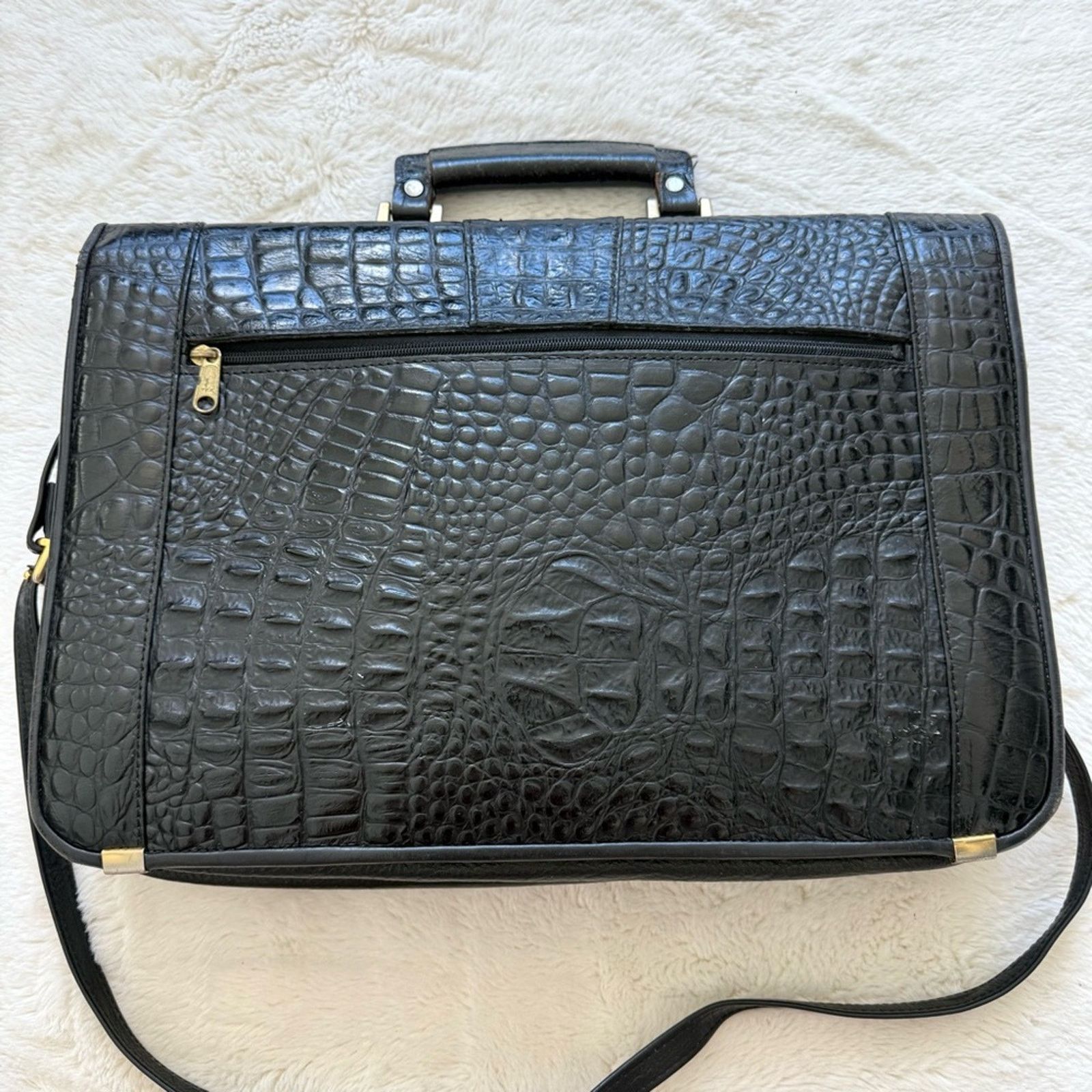 Other Vintage unisex black suitcase alligator skin Size ONE SIZE - 8 Thumbnail