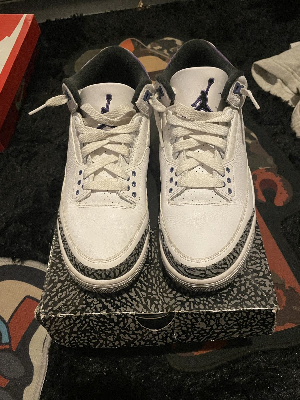 Jordan Brand Air Jordan 3 Retro “Dark Iris” Size US 9 / EU 42 - 4 Thumbnail