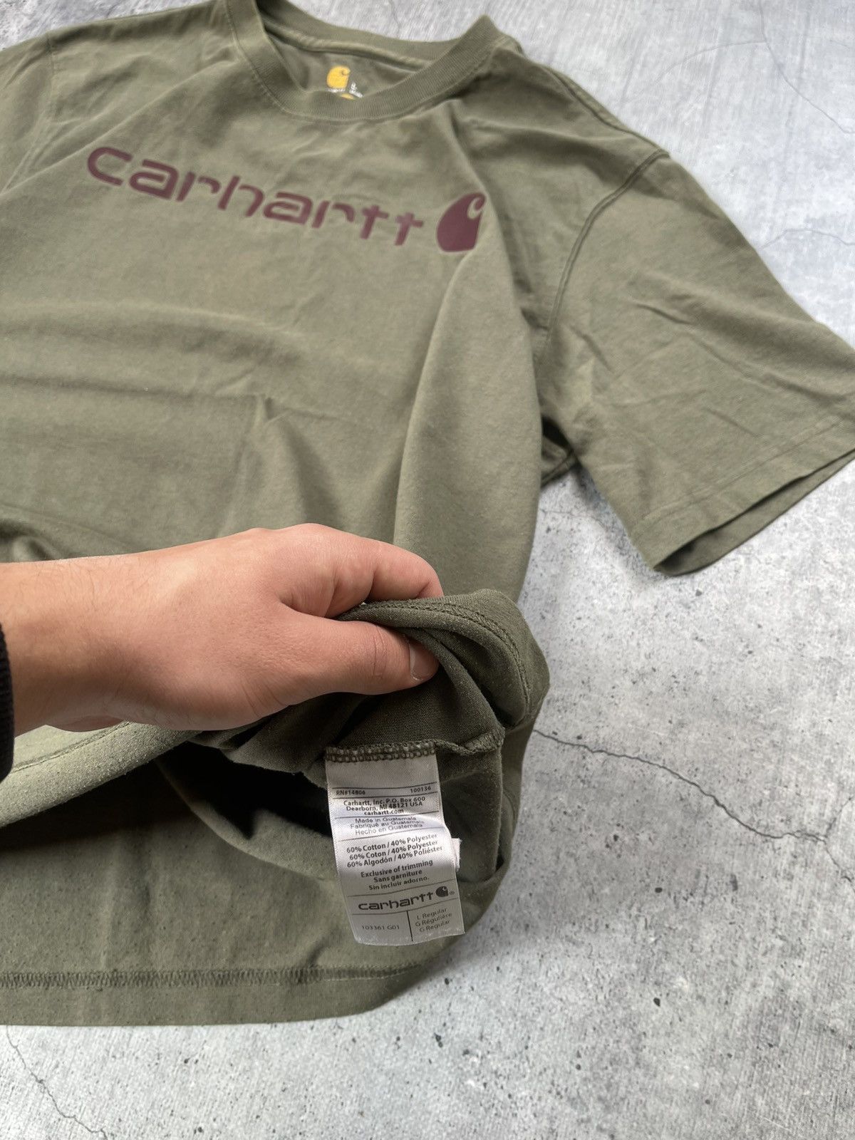 Carhartt × Carhartt Wip × Vintage 🇺🇸 Vintage 90s Carhartt t-shirt rare retro Y2K hype Size US L / EU 52-54 / 3 - 6 Thumbnail