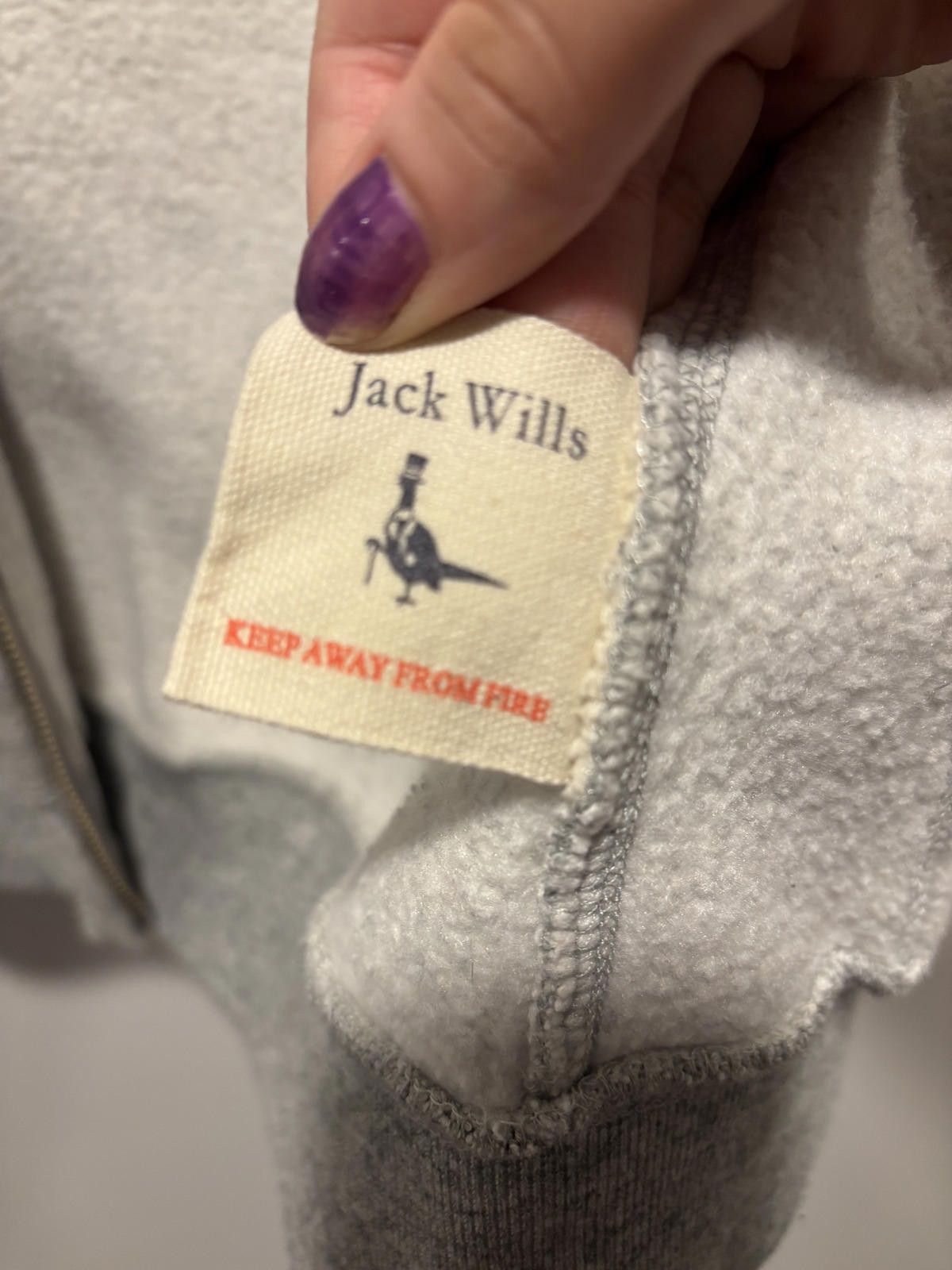 Jack Wills Jack Wills Gray Zip-Up Hoodie with Drawstring Hood Size S / US 4 / IT 40 - 6 Thumbnail