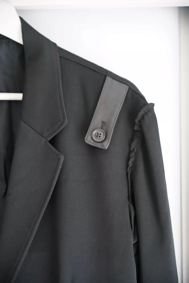 Yohji Yamamoto Yohji Yamamoto size 2 17 aw pleated patchwork leather suit Size 38R - 3 Thumbnail