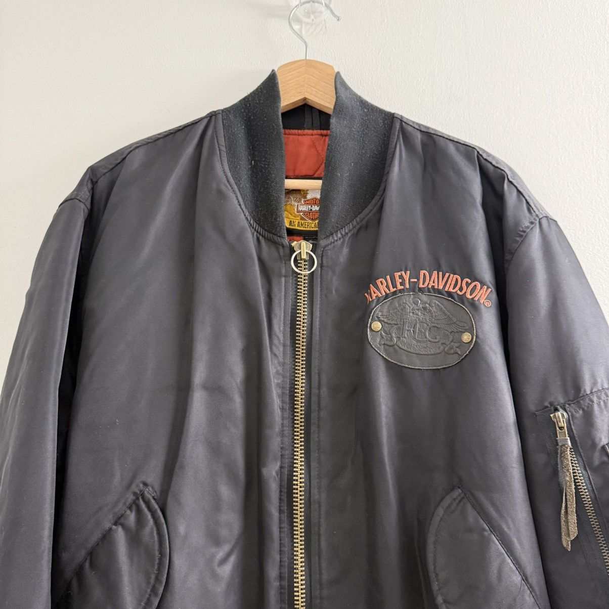 Vintage Vintage Harley Davidson Full Zip Bomber Jacket Large 90s Size US L / EU 52-54 / 3 - 3 Thumbnail