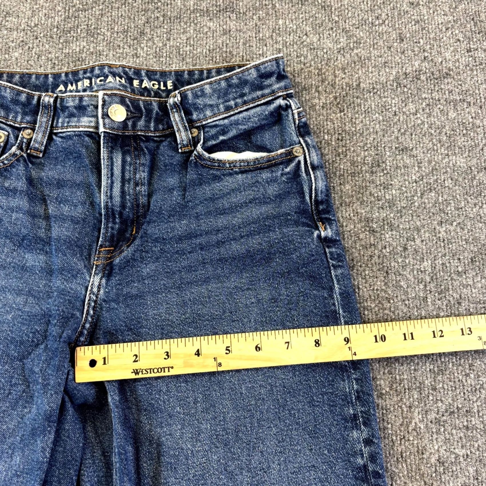 American Eagle Outfitters American Eagle Outfitters Jeans Womens 0 Blue Denim Medium Wash Wide Leg Whisker Size 25" / US 0 / IT 36 - 4 Thumbnail