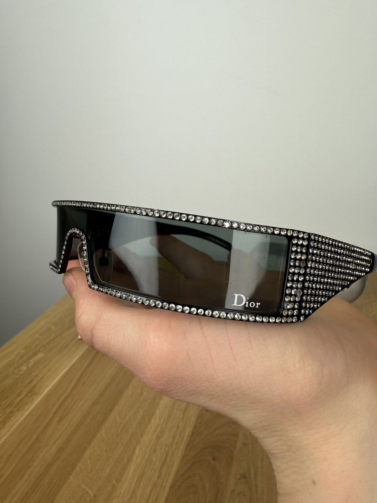 Dior × John Galliano × Vintage Swarovski Crystal PUNK SUNGLASSES Spring 2003 Size ONE SIZE - 3 Thumbnail