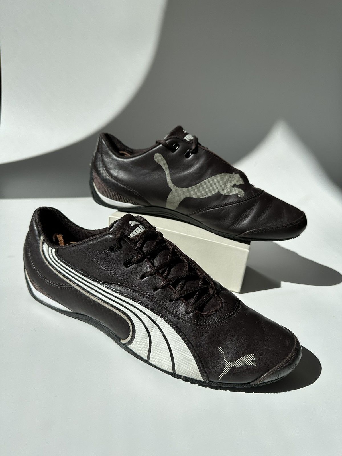 Japanese Brand × Puma × Vintage Vintage Puma brown/ white mens Sneakers Y2K size 10.5 Size US 10.5 / EU 43-44 - 2 Thumbnail