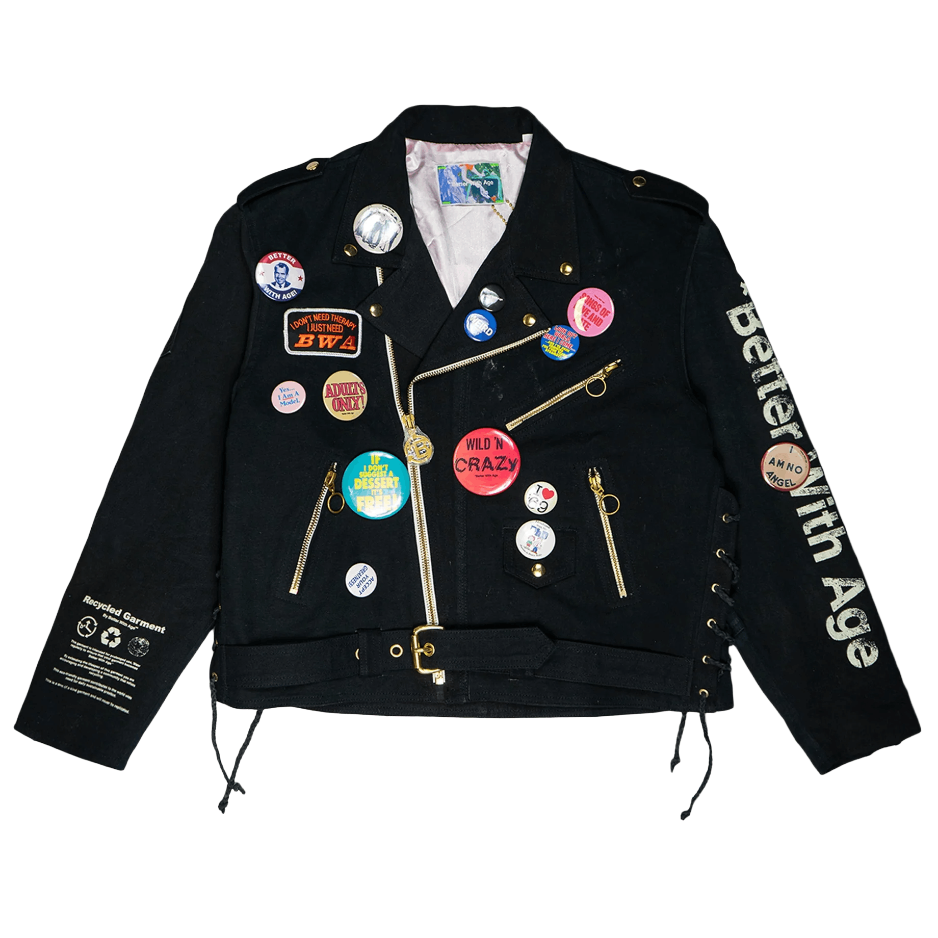 Better With Age * Tuxedo Reconstructed Workwear Motorcycle Jacket Black Size US XL / EU 56 / 4 - 1 Thumbnail