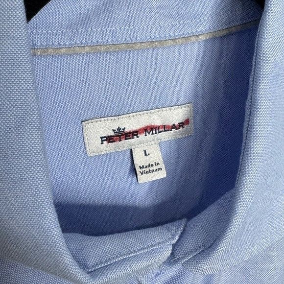 Peter Millar Peter Millar Button-Down Dress Shirt Blue Men’s Large Size US L / EU 52-54 / 3 - 2 Thumbnail