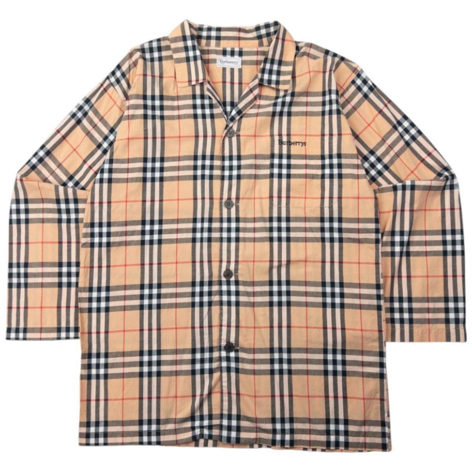 Burberry Vintage Burberry Nova Check Long Sleeve Pyjama Shirt Size L Size US L / EU 52-54 / 3 - 1 Thumbnail