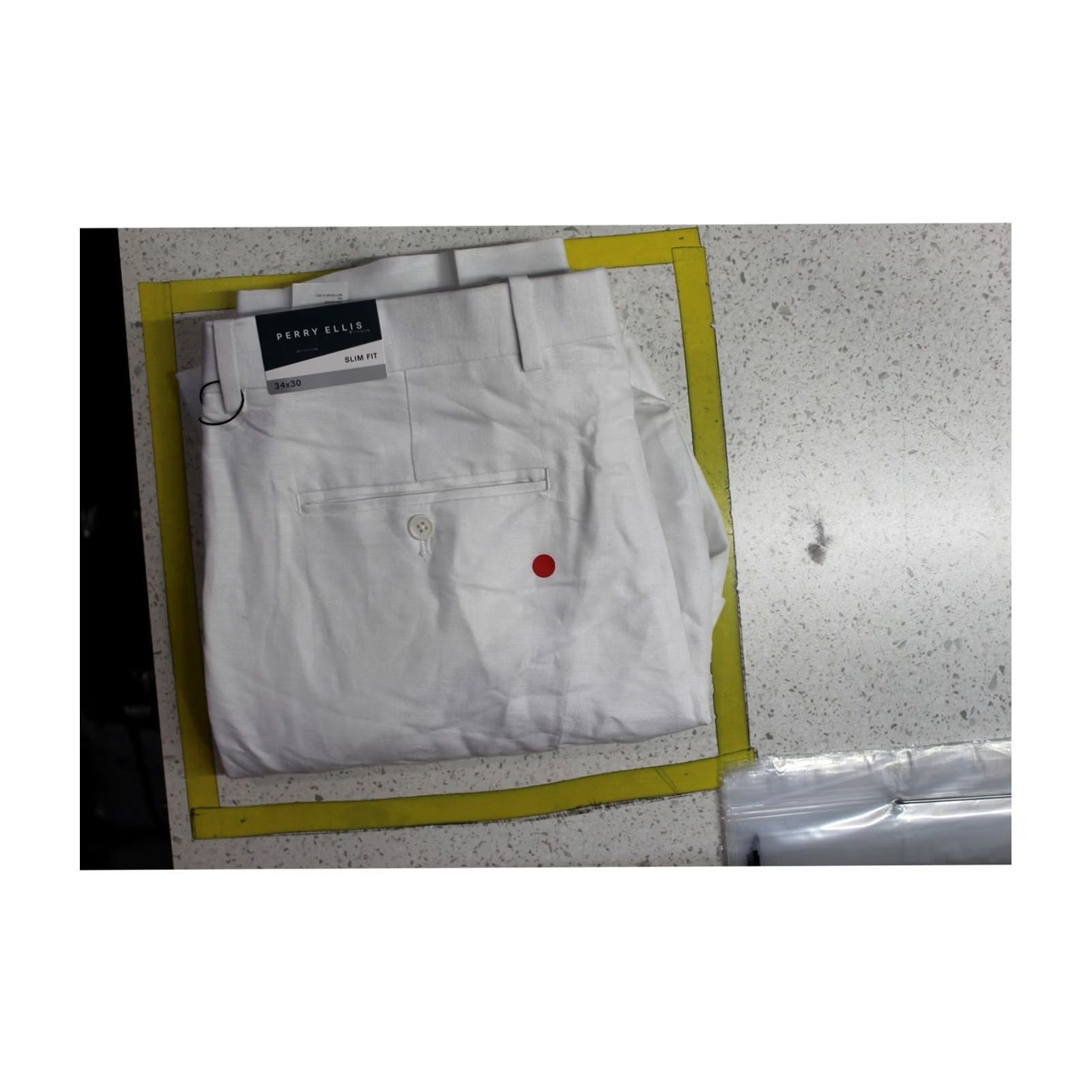 Perry Ellis Perry Ellis Mens Linen Suit Straight Leg Slacks Dress Pants white 34 Size 34R - 2 Thumbnail