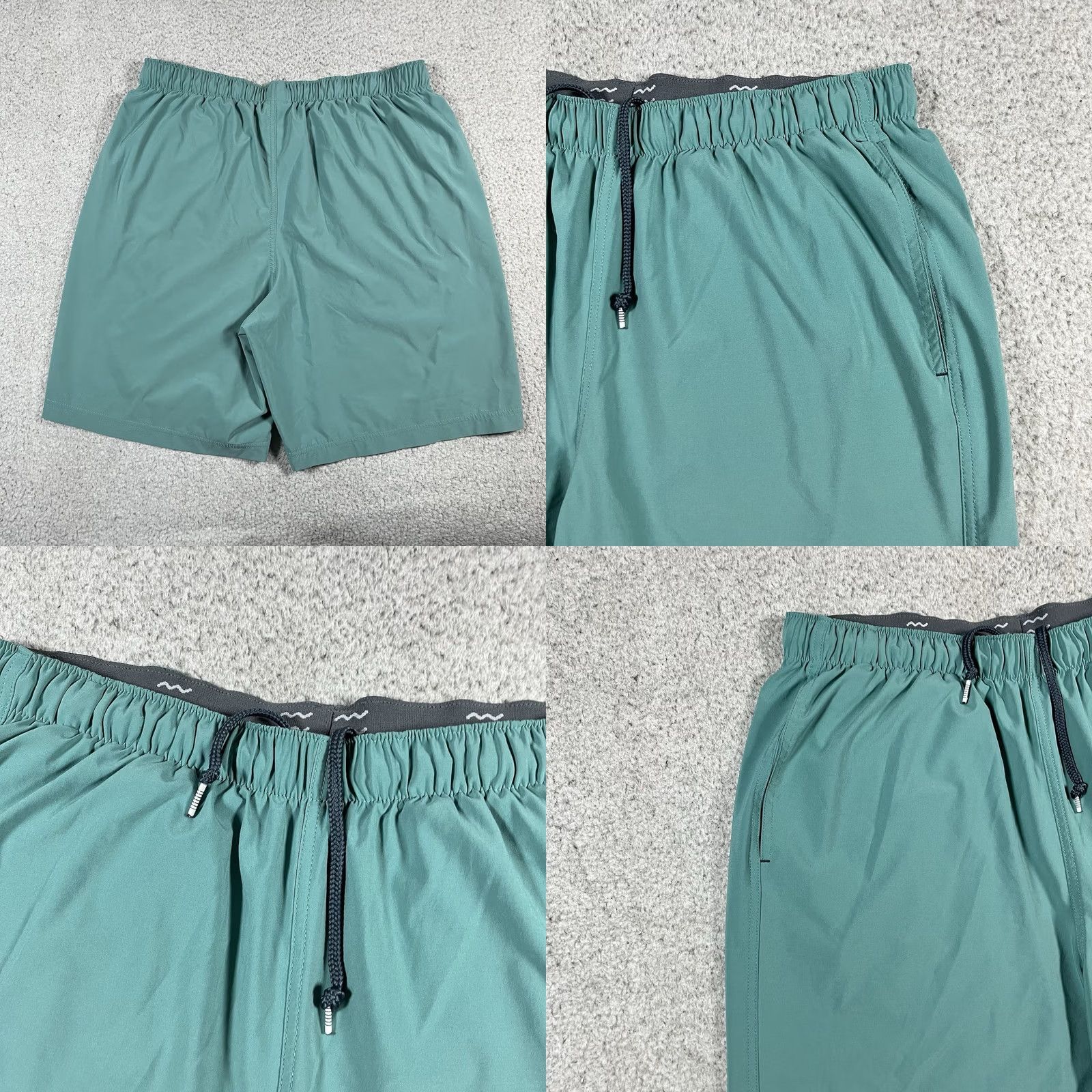 Vintage Free Fly Shorts Mens L Blue Lightweight Athletic Drawstring Training Performance Size US 33 - 8 Thumbnail