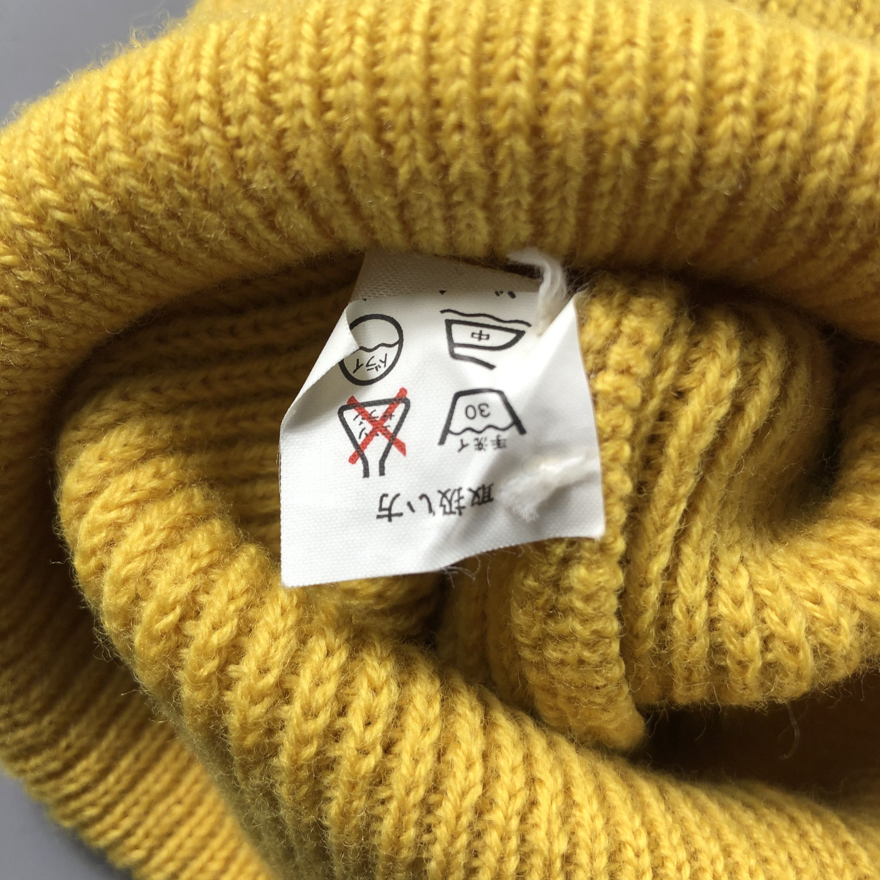 Japanese Brand × Vintage Unknown Yellow Minimalist Beanie Snow Hat Snow Cap -D764 Size ONE SIZE - 5 Thumbnail