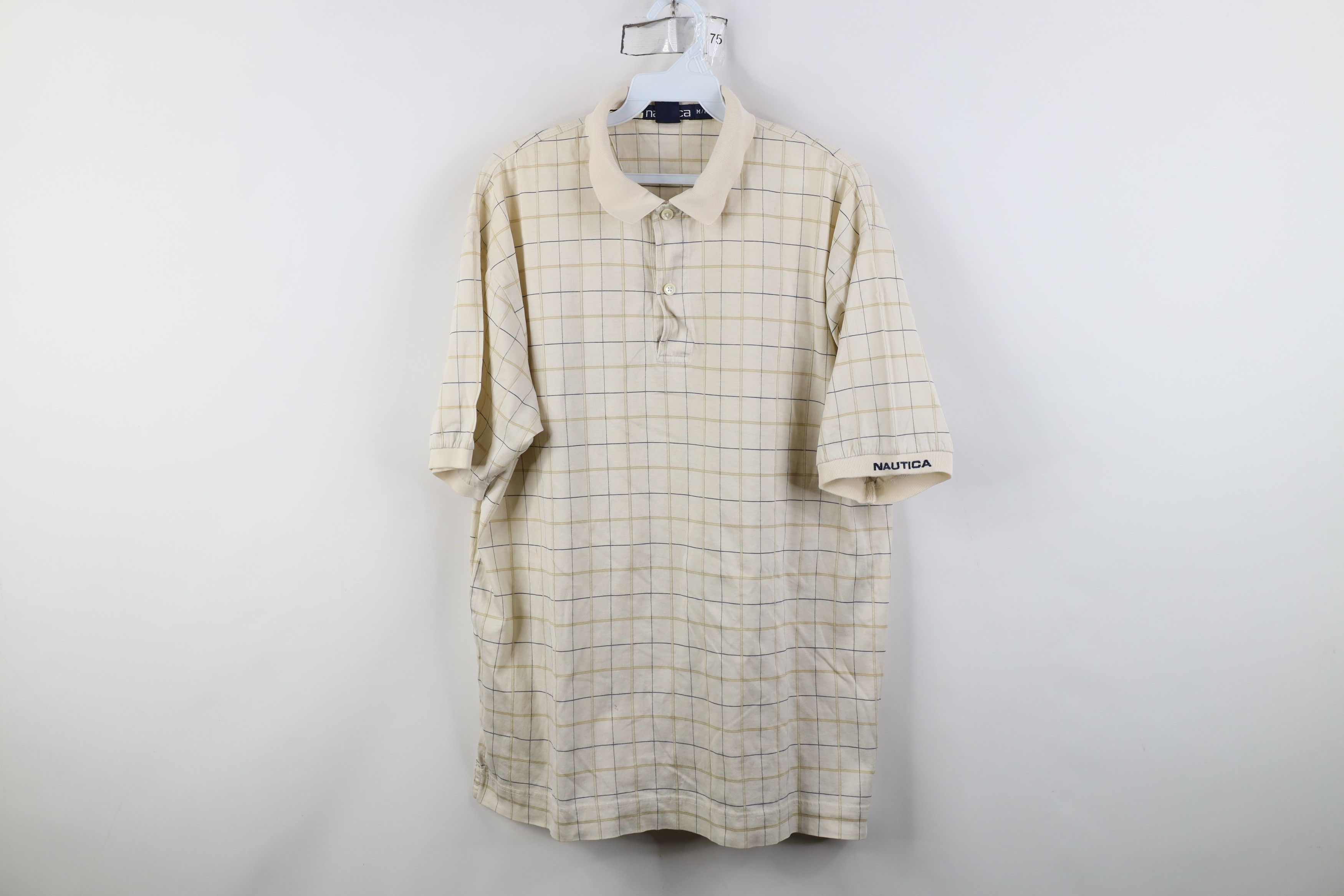 Nautica Vintage 90s Nautica Checkered Knit Collared Golf Polo Shirt Size US M / EU 48-50 / 2 - 1 Thumbnail