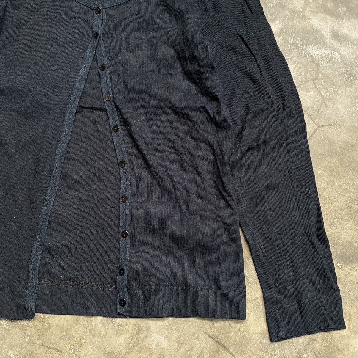 Japanese Brand 90s Bp Studio Navy LS Cardigan Size US XXS / EU 40 - 4 Thumbnail