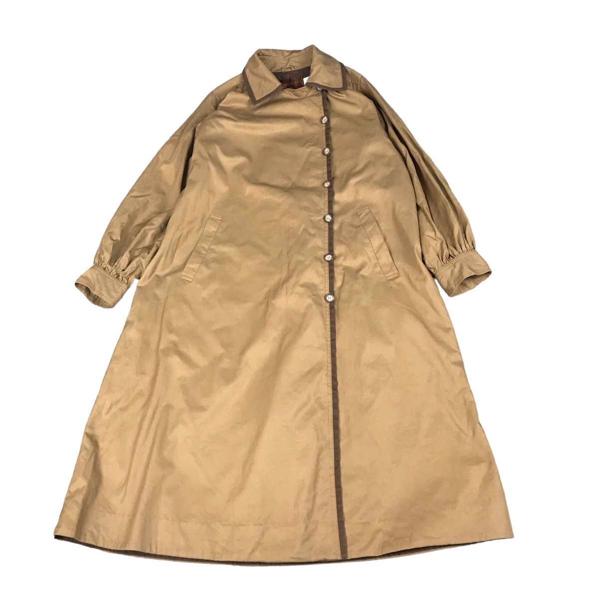 YVESSAINTLAURANT YSL BROWN LONG COAT JACKET