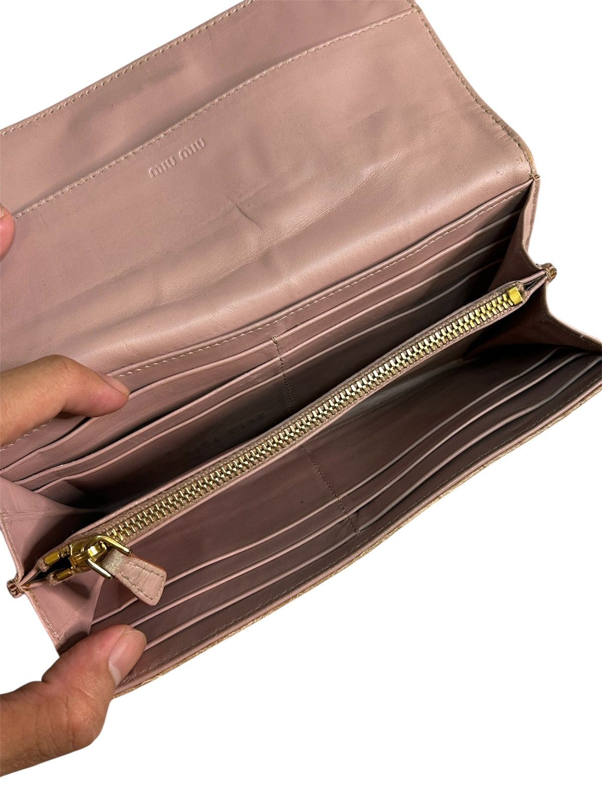 Miu Miu Miu Miu Croc Embossed Patent Leather Flap Continental Wallet Size ONE SIZE - 13 Thumbnail