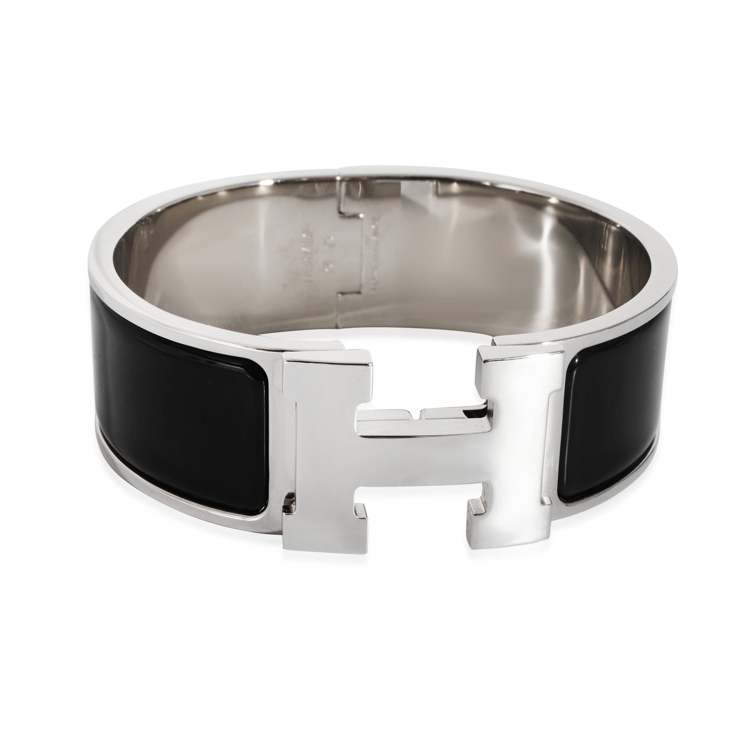 Hermes Hermès Clic Clac Bracelet in Noir Size ONE SIZE - 1 Thumbnail