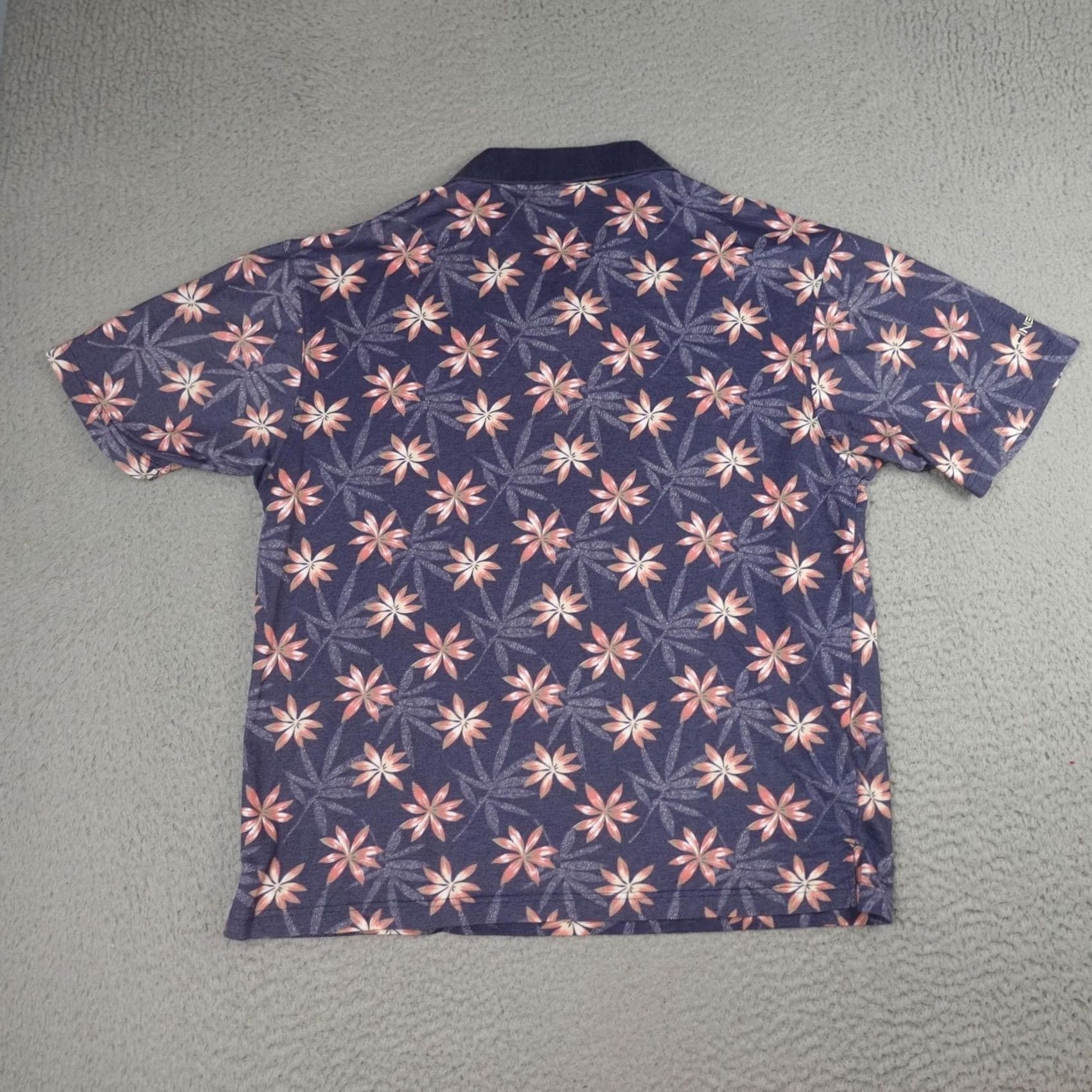 Vintage PING Polo Shirt Mens Large Blue Floral Golf UV Protection Size US L / EU 52-54 / 3 - 7 Thumbnail