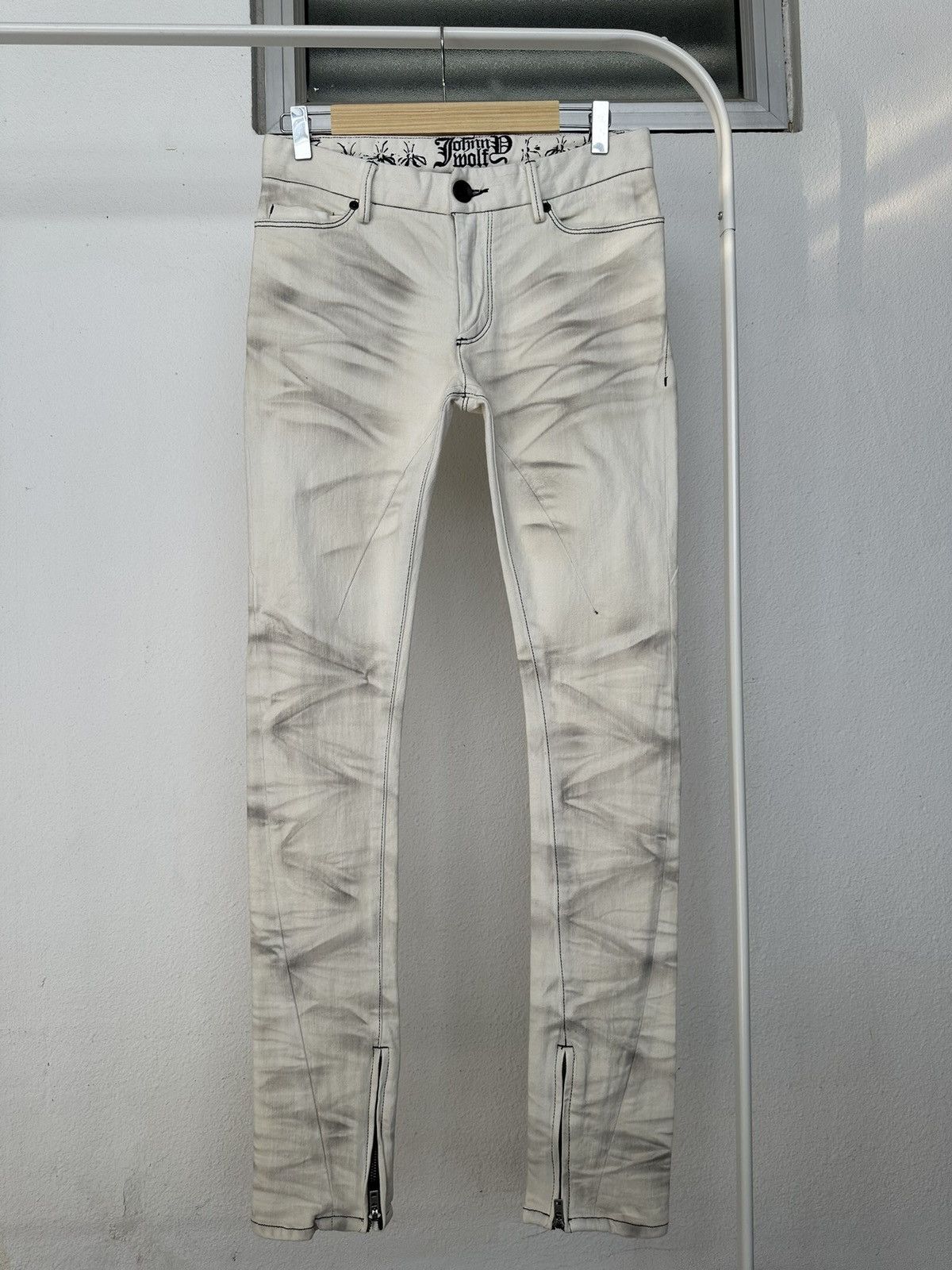BUFFALO BOBS SS14 Johnny Wolf whiskered Detroit slim denim jrock vkei Size US 31 - 10 Thumbnail