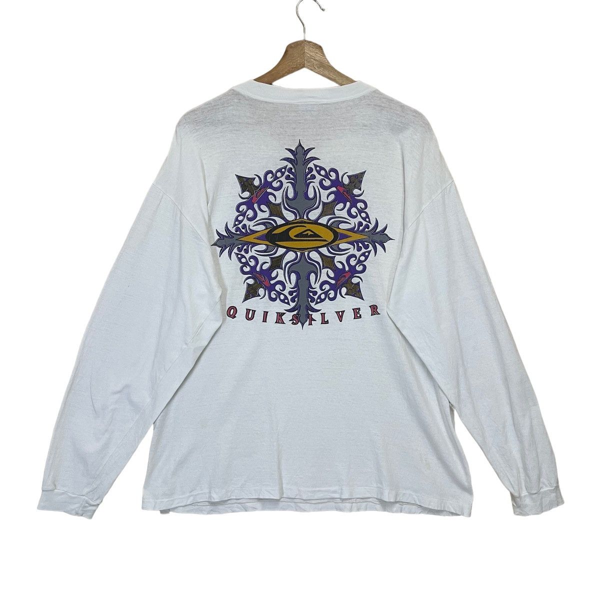 Billabong Vintage 90s Quiksilver Big Logo Longsleeve Tee Size US M / EU 48-50 / 2 - 1 Thumbnail