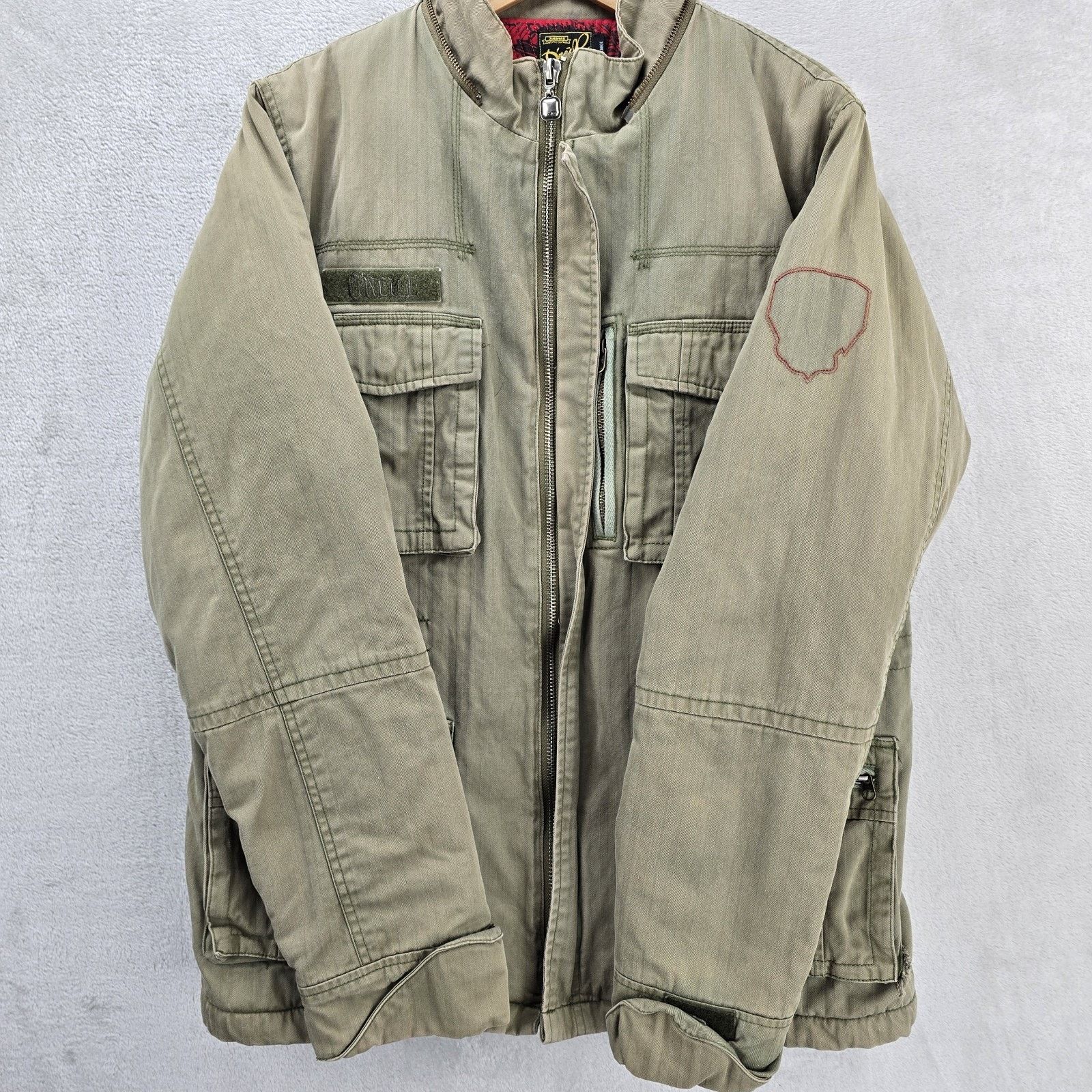 O'Neill Vintage O'Neill Military Jacket Large Sherpa Lined Y2K FLAWS Size US L / EU 52-54 / 3 - 4 Thumbnail