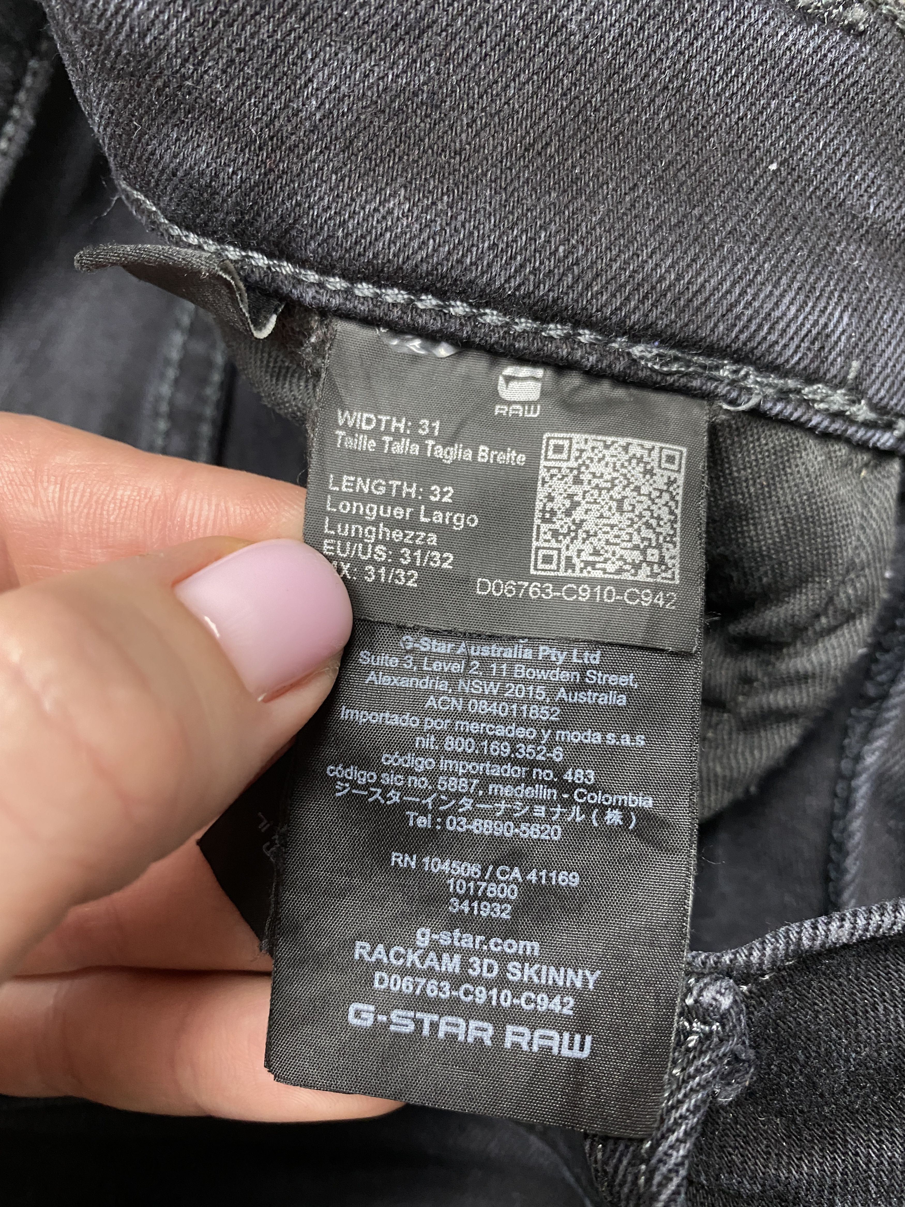 G-Star G Star Raw Mens Rackam 3D Skinny Denim Pants Jeans Size US 31 - 6 Thumbnail