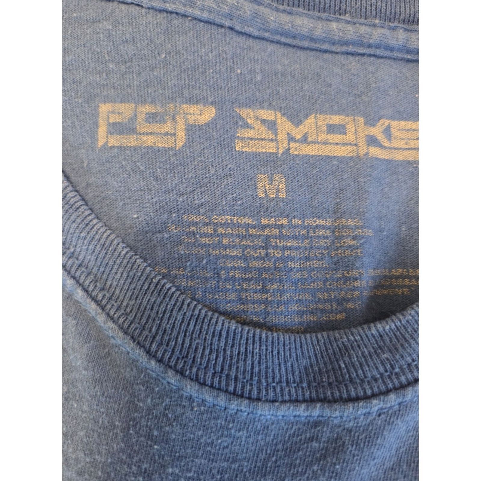 Vintage Pop Smoke You Cannot Say Pop And Forget The Smoke Blue Music T Shirt M Mens Short Sleeve Crew Neck Cotton Graphic Print Size US M / EU 48-50 / 2 - 2 Thumbnail