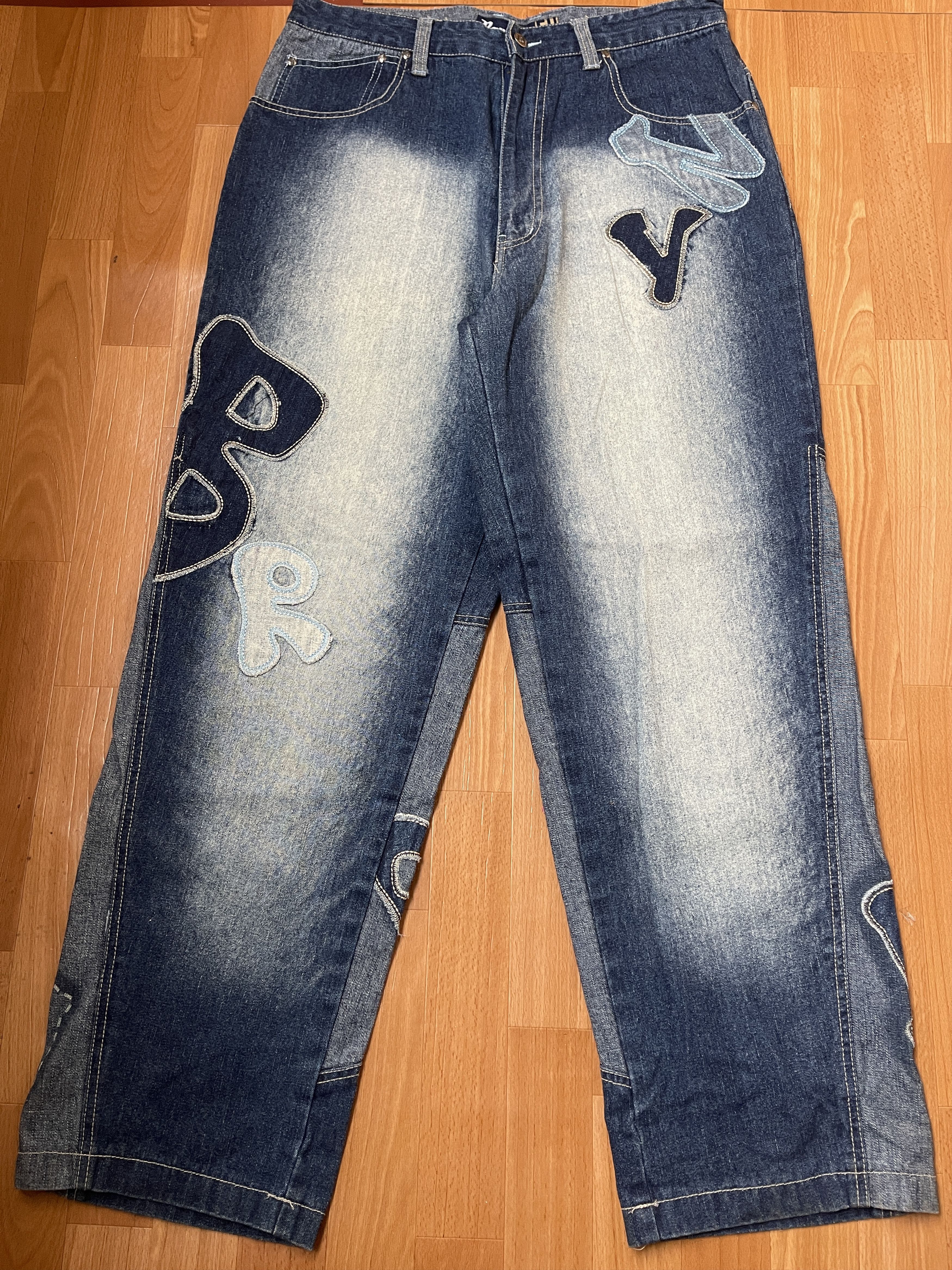 Other Raw Blue jeans, Bronx Brooklyn, vintage baggy 90s hip hop 36 Size US 36 / EU 52 - 4 Thumbnail