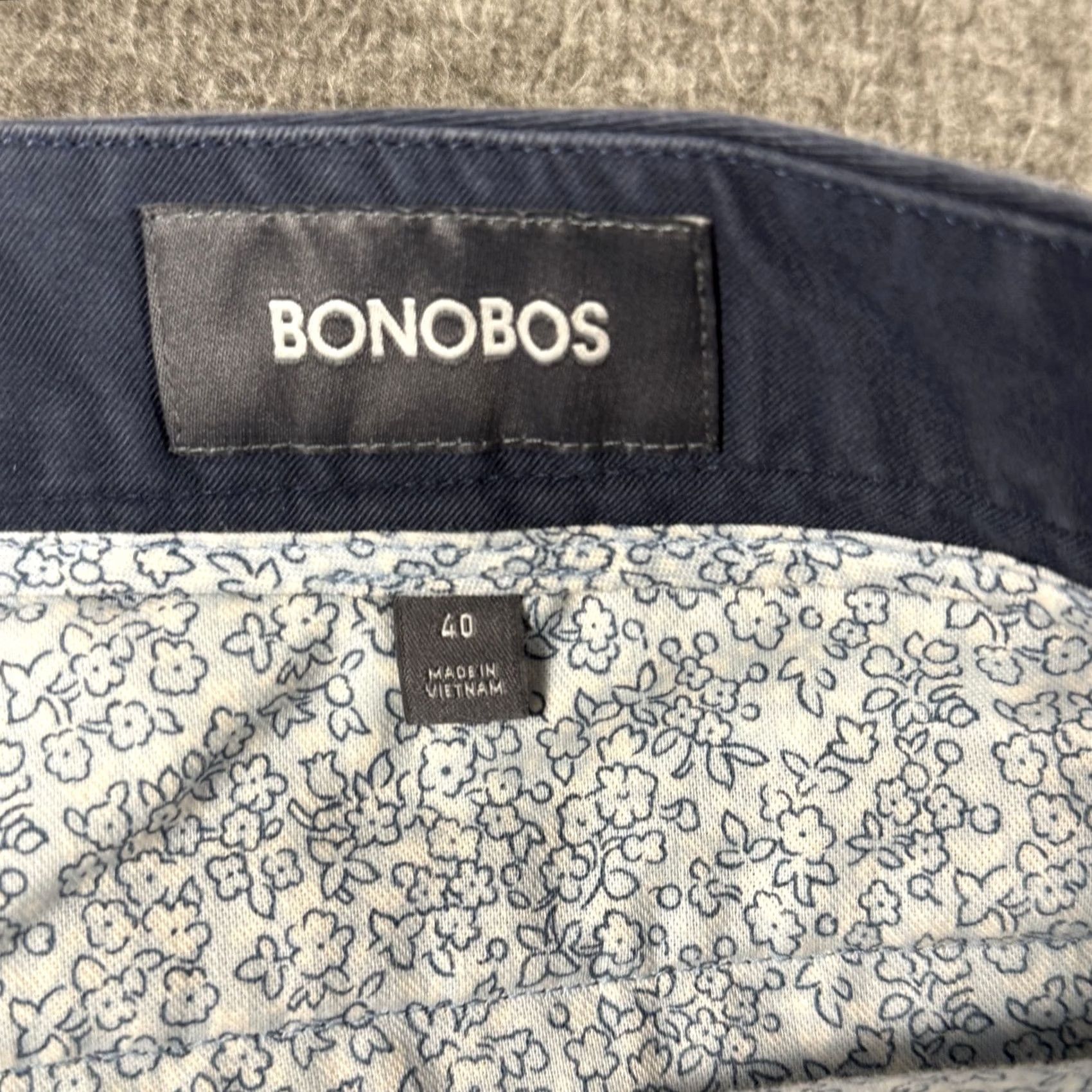 Bonobos Bonobos Shorts Mens 40 Blue Chino Cotton Flat Front Casual Classic Summer Size US 40 / EU 56 - 3 Thumbnail