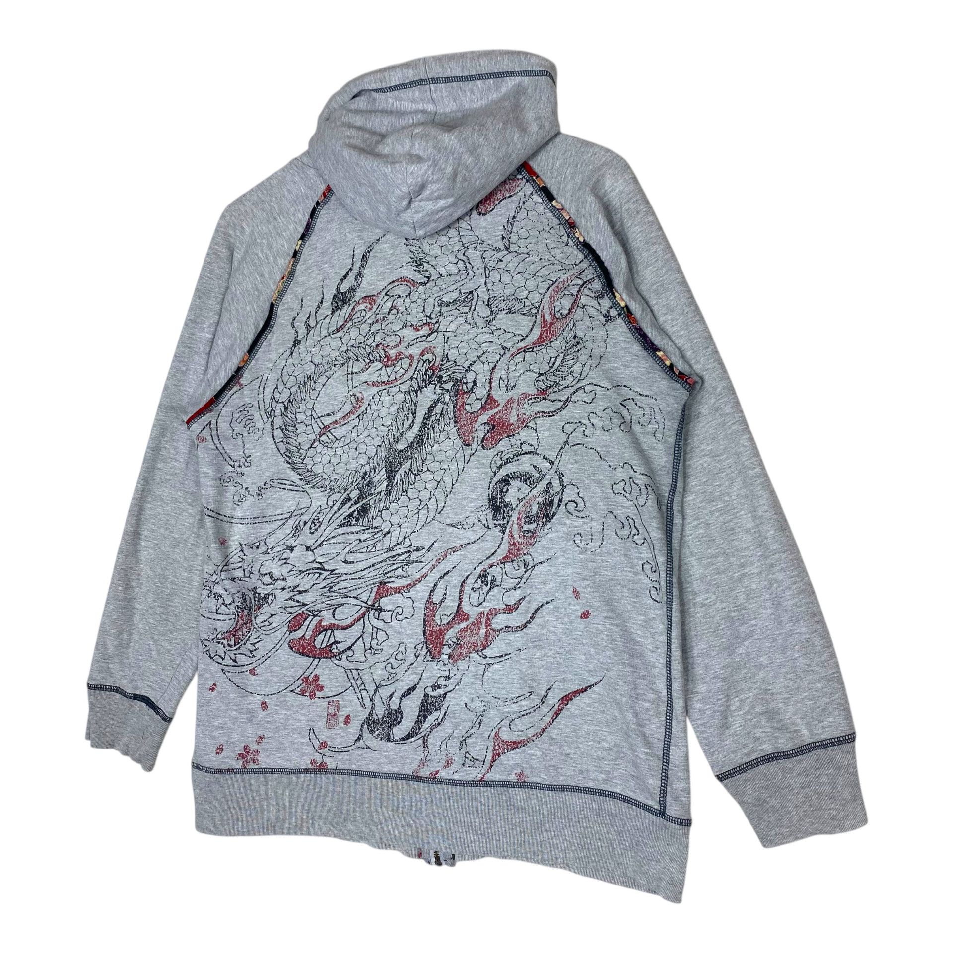Japanese Brand 💥 KARAKURI JAPANESE SUKAJAN ZIPPER HOODED SWEATER Size US M / EU 48-50 / 2 - 5 Thumbnail