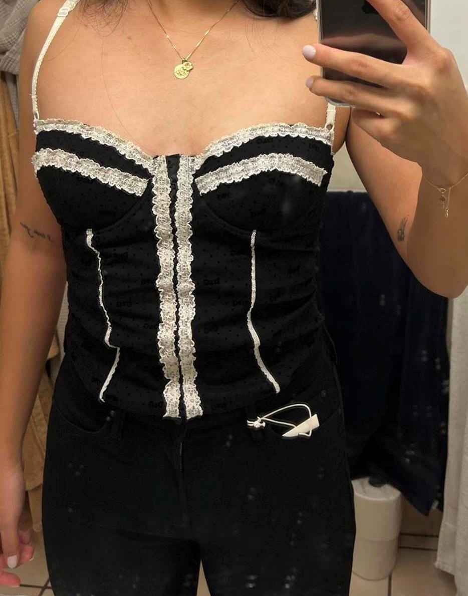 Dolce & Gabbana Dolce and Gabbana D&G Logo Net Mesh Ribbon Bustier Corset Size S / US 4 / IT 40 - 18 Thumbnail