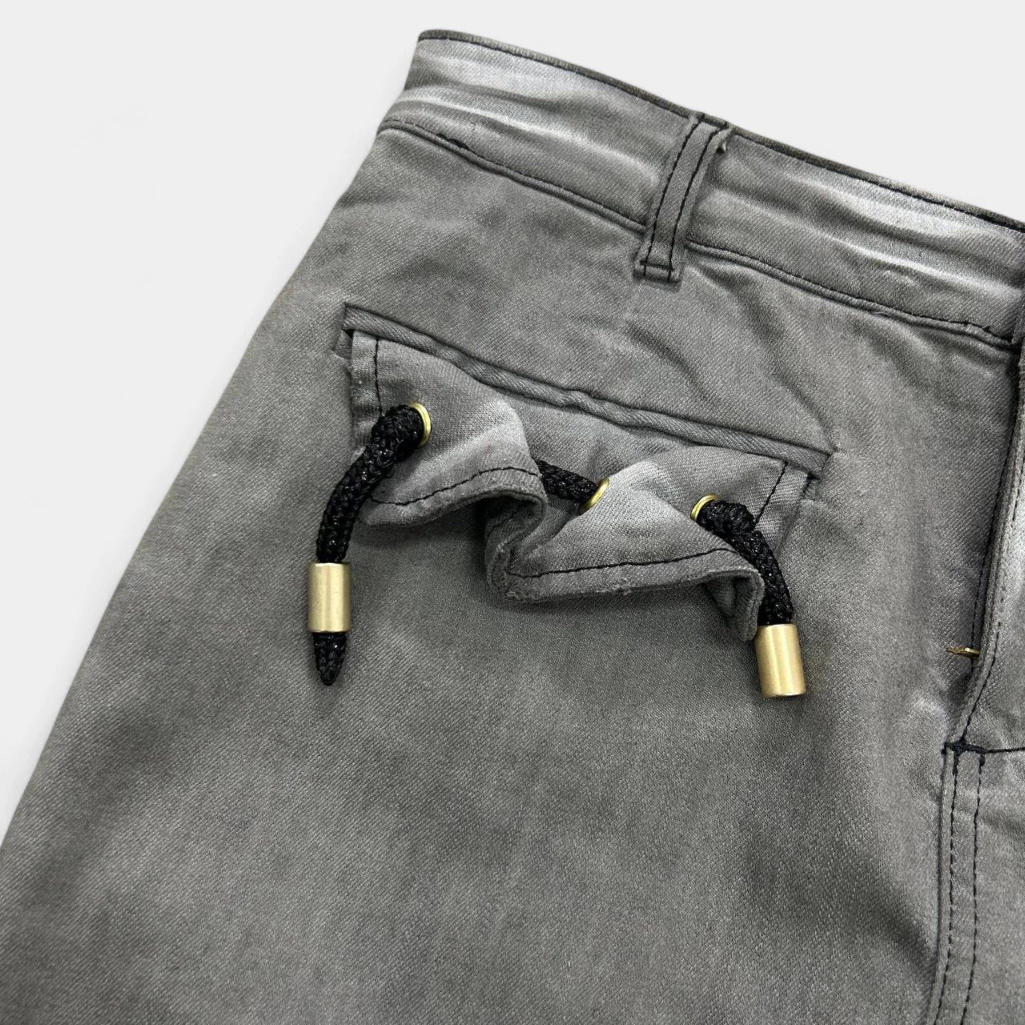 John Galliano Galliano Ropes Denim Mid-Length Skirt Size 29" - 3 Thumbnail
