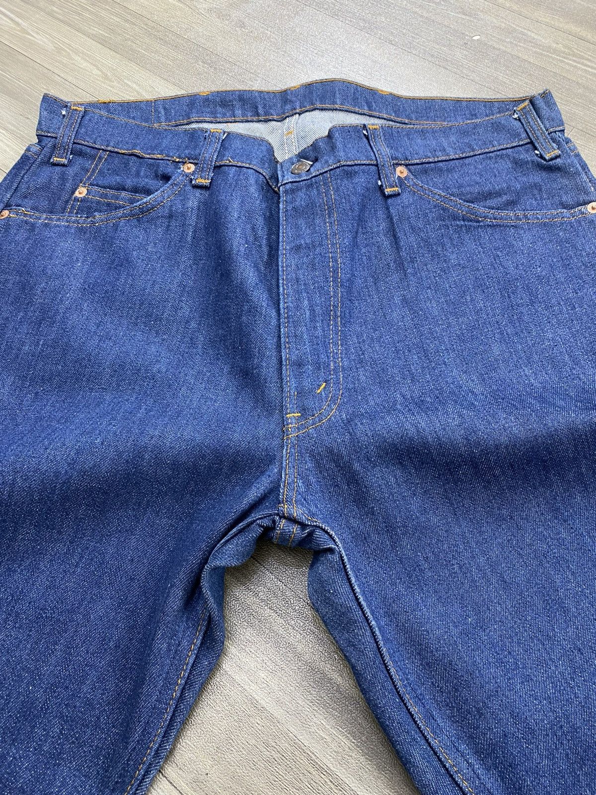 Levi's Vintage Clothing 🇺🇸1970s Vintage Levis 505-0917 Orange Tab Indigo Baggy Jeans Size US 38 / EU 54 - 7 Thumbnail