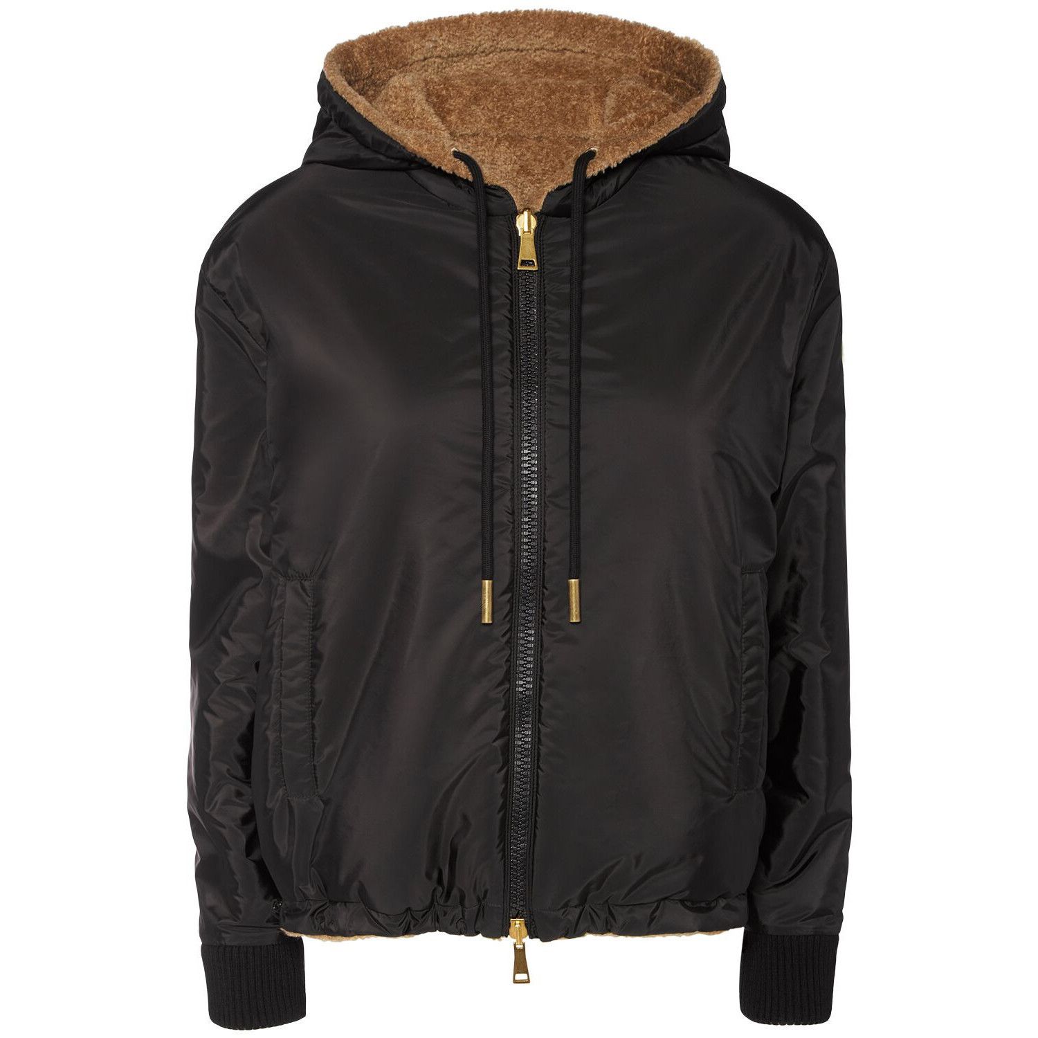 MONCLER Women's Black/Brown Teddy Reversible Jacket New (Wom