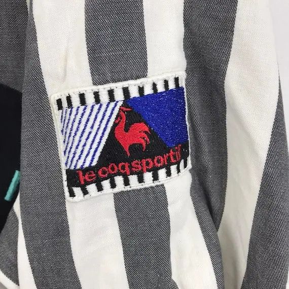 Le Coq Sportif Vtg 90’ LE COQ SPORTIF L’Image Du Sport Striped Sweater Size L / US 10 / IT 46 - 8 Thumbnail