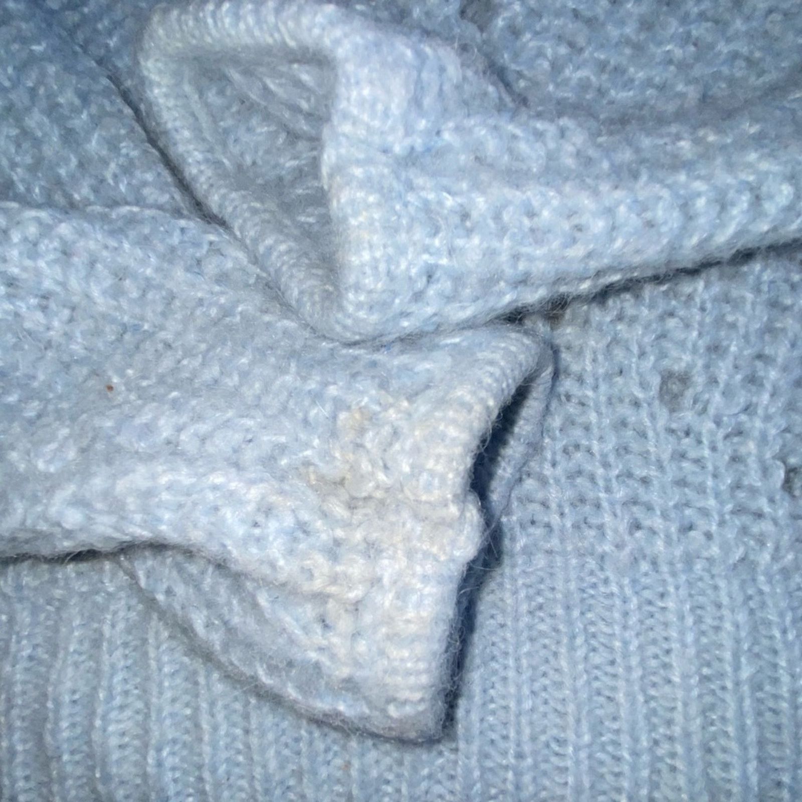 MOUSSY MOUSSY $320 Pale Blue Eyelet Volume Sleeve Sweater sz 1 Sm Size S / US 4 / IT 40 - 7 Thumbnail