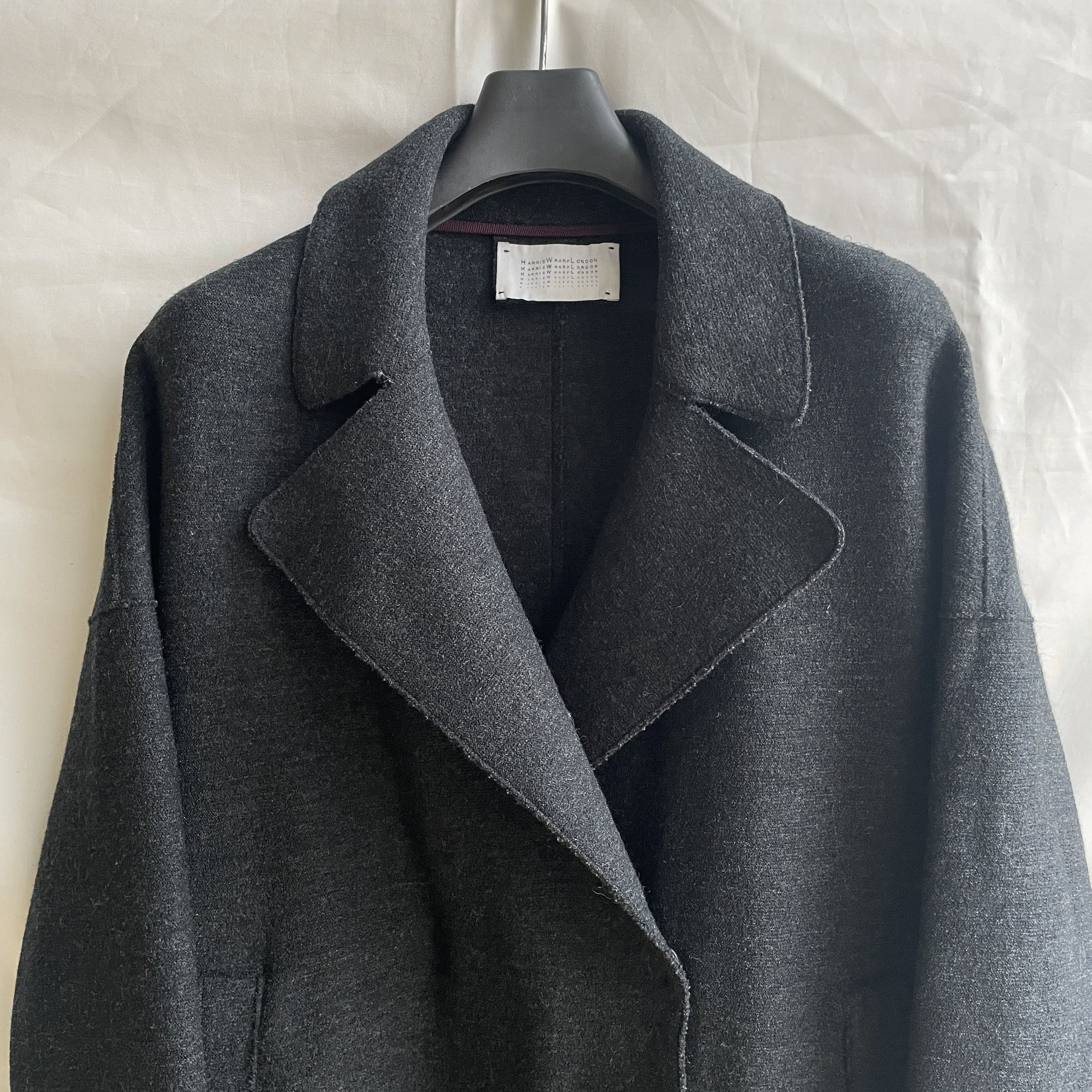 Harris Wharf London Harris Wharf London Womens Boiled Wool Coat Size M Size M / US 6-8 / IT 42-44 - 4 Thumbnail