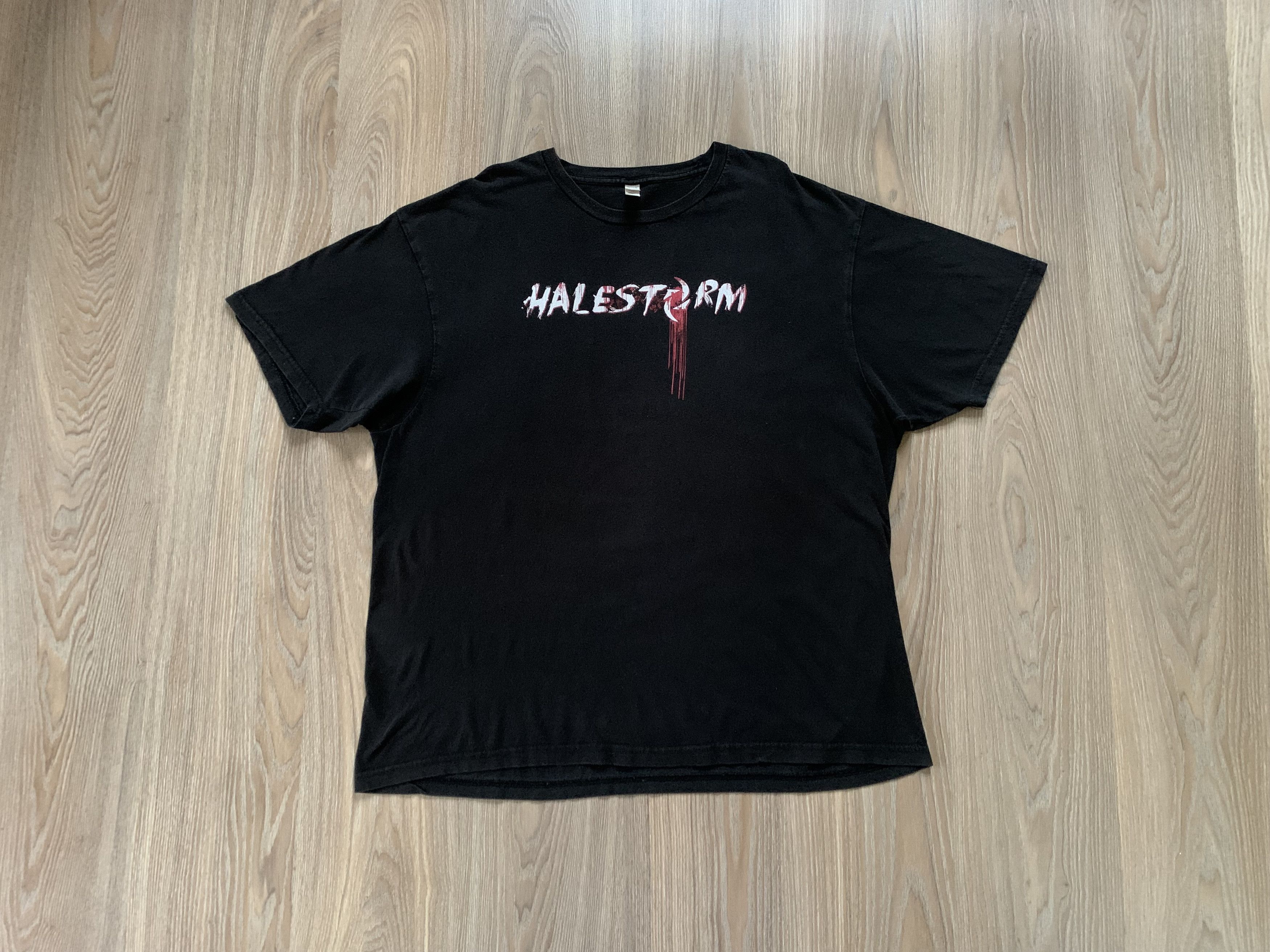 Band Tees × Tultex Halestorm Eye Of The Storm Vintage T Shirt Size US XXL / EU 58 / 5 - 11 Thumbnail