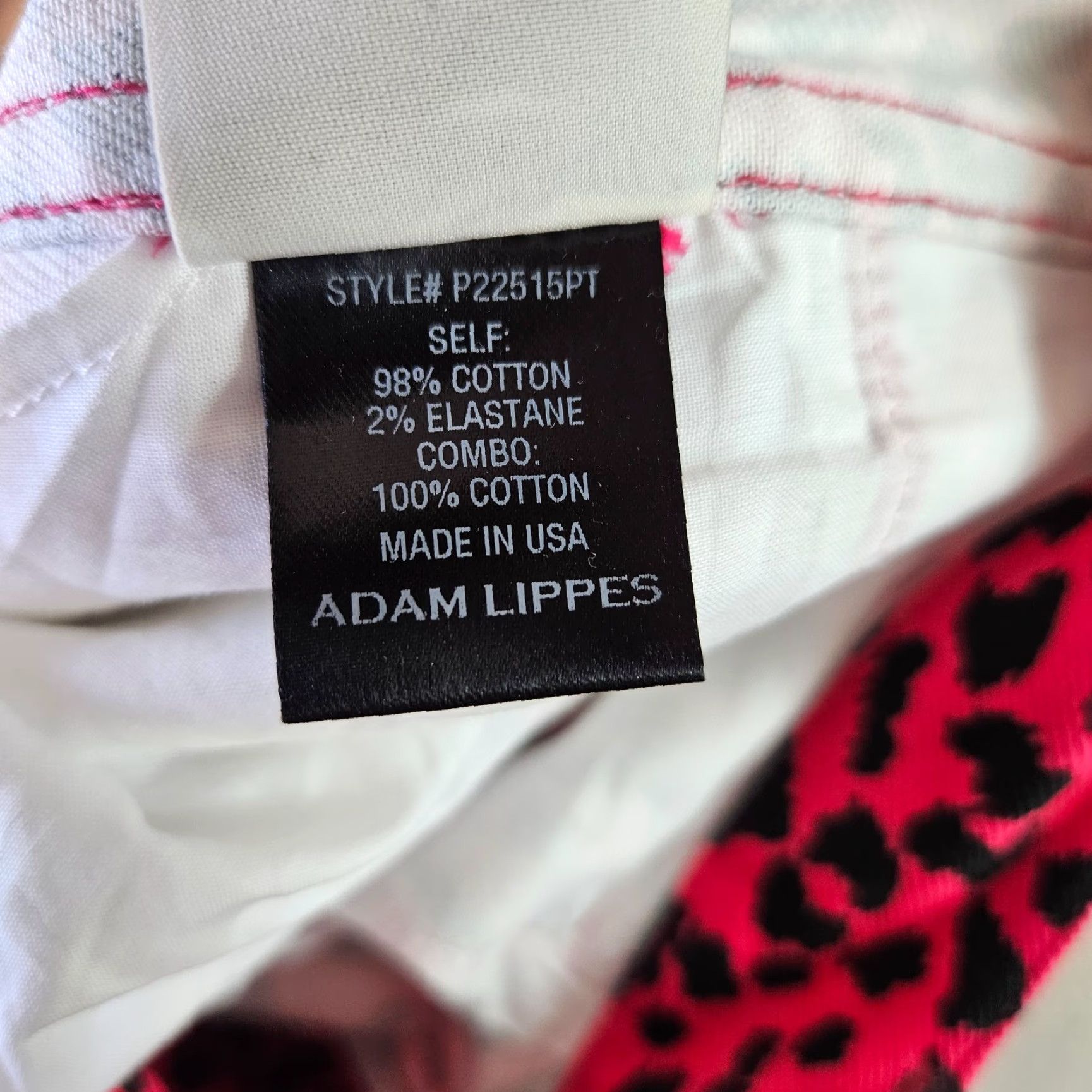 Adam Lippes Adam Lippes Womens Wide-Leg Ankle Pants Sz 4 Pink Black Animal Print Size 27" / US 4 / IT 40 - 6 Thumbnail